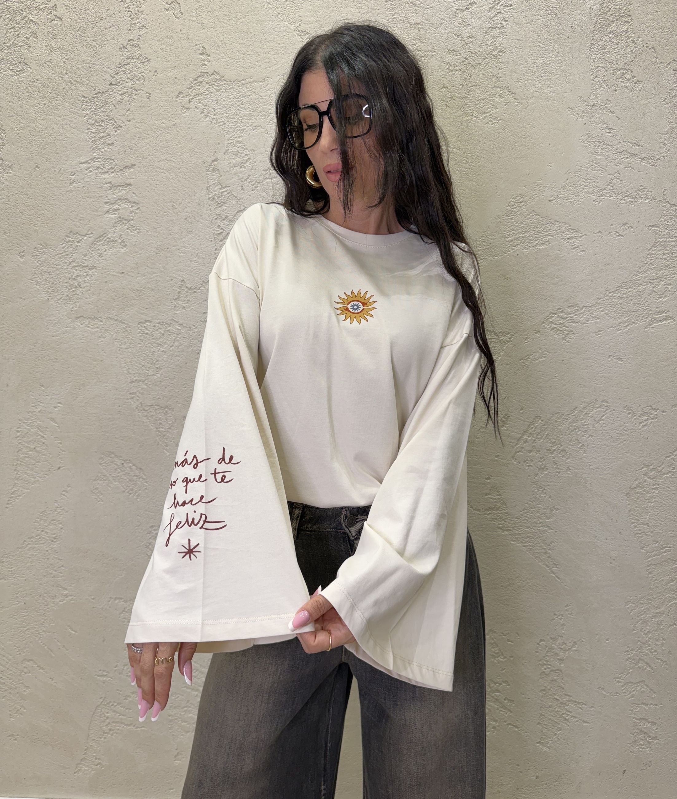 Maglia "Sun" in cotone a manica lunga