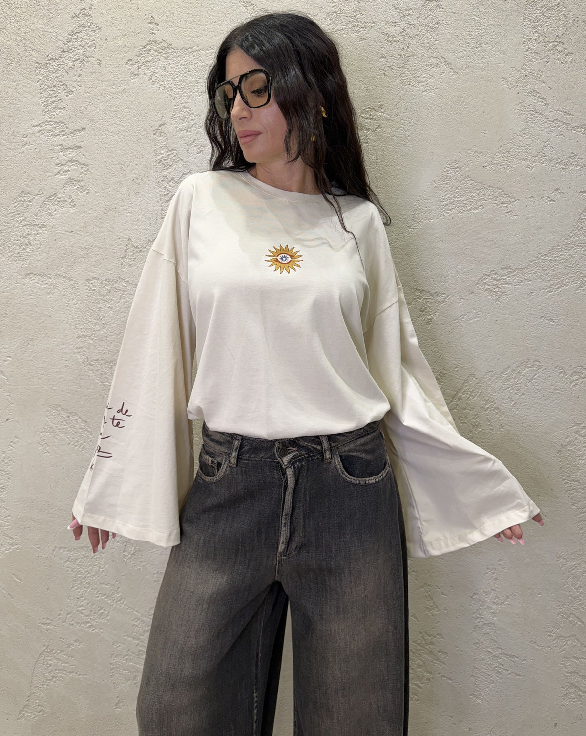 Maglia "Sun" in cotone a manica lunga