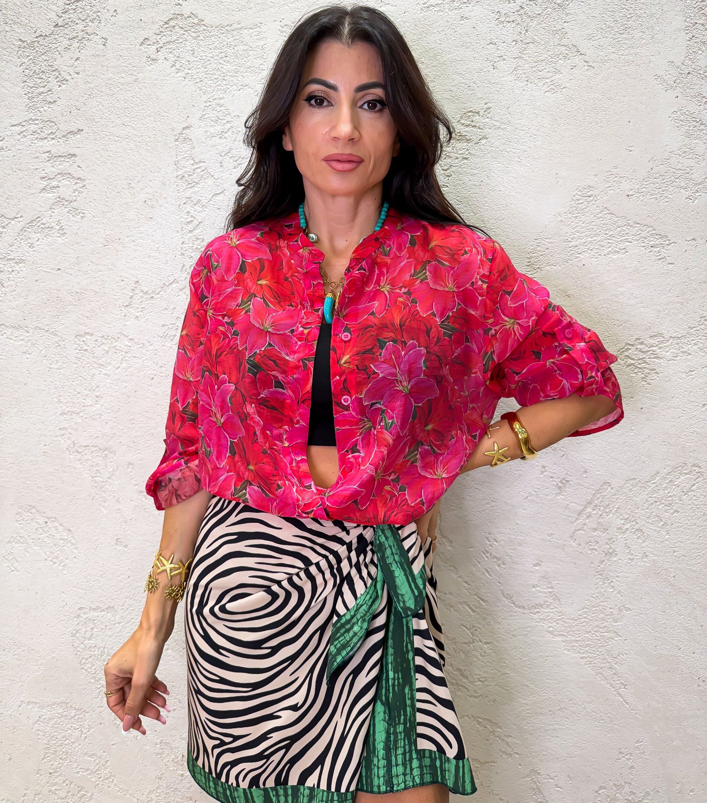 Camicia in lyocell Lilium Bloom