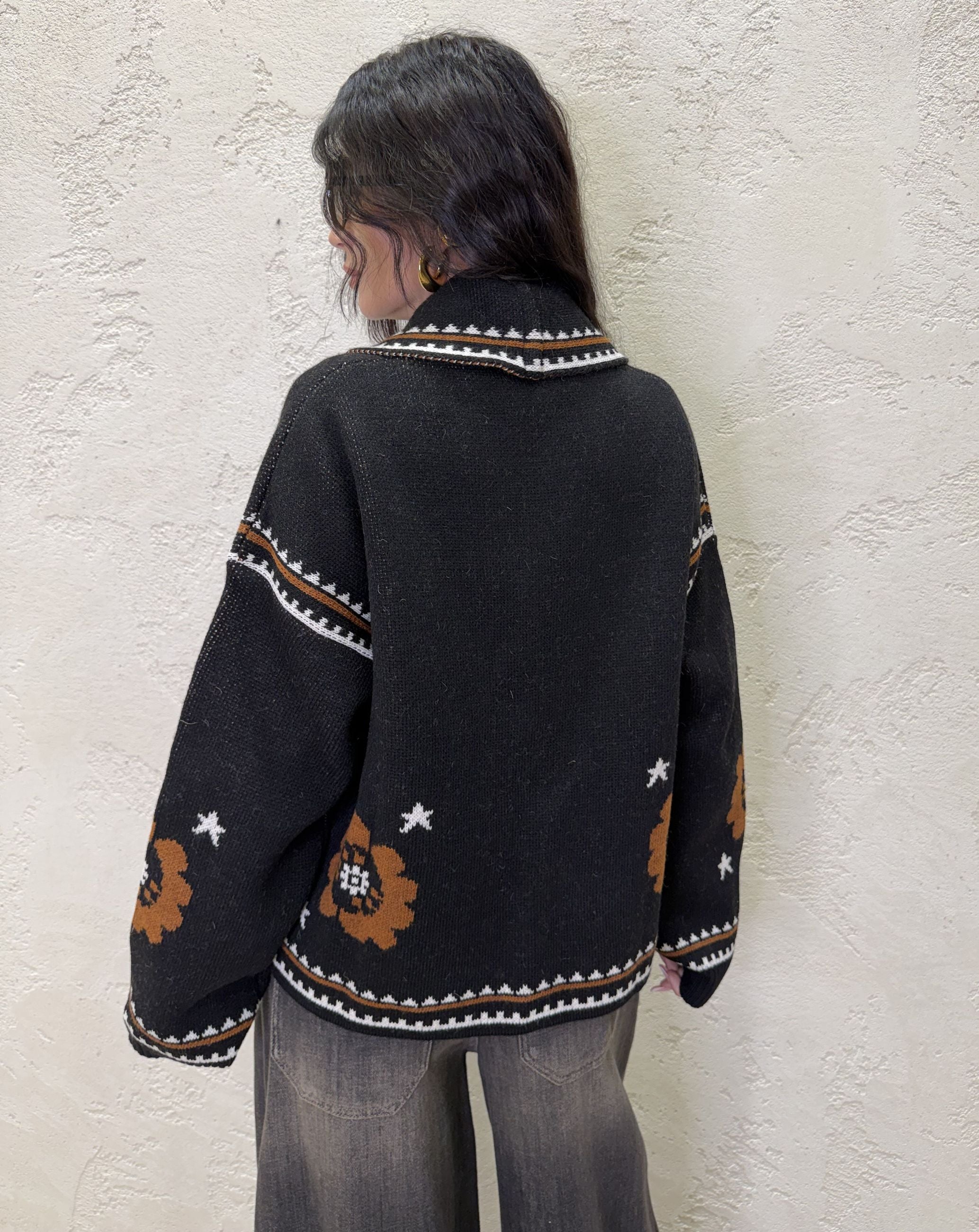 Cardigan "Ecuador" in misto lana e alpaca