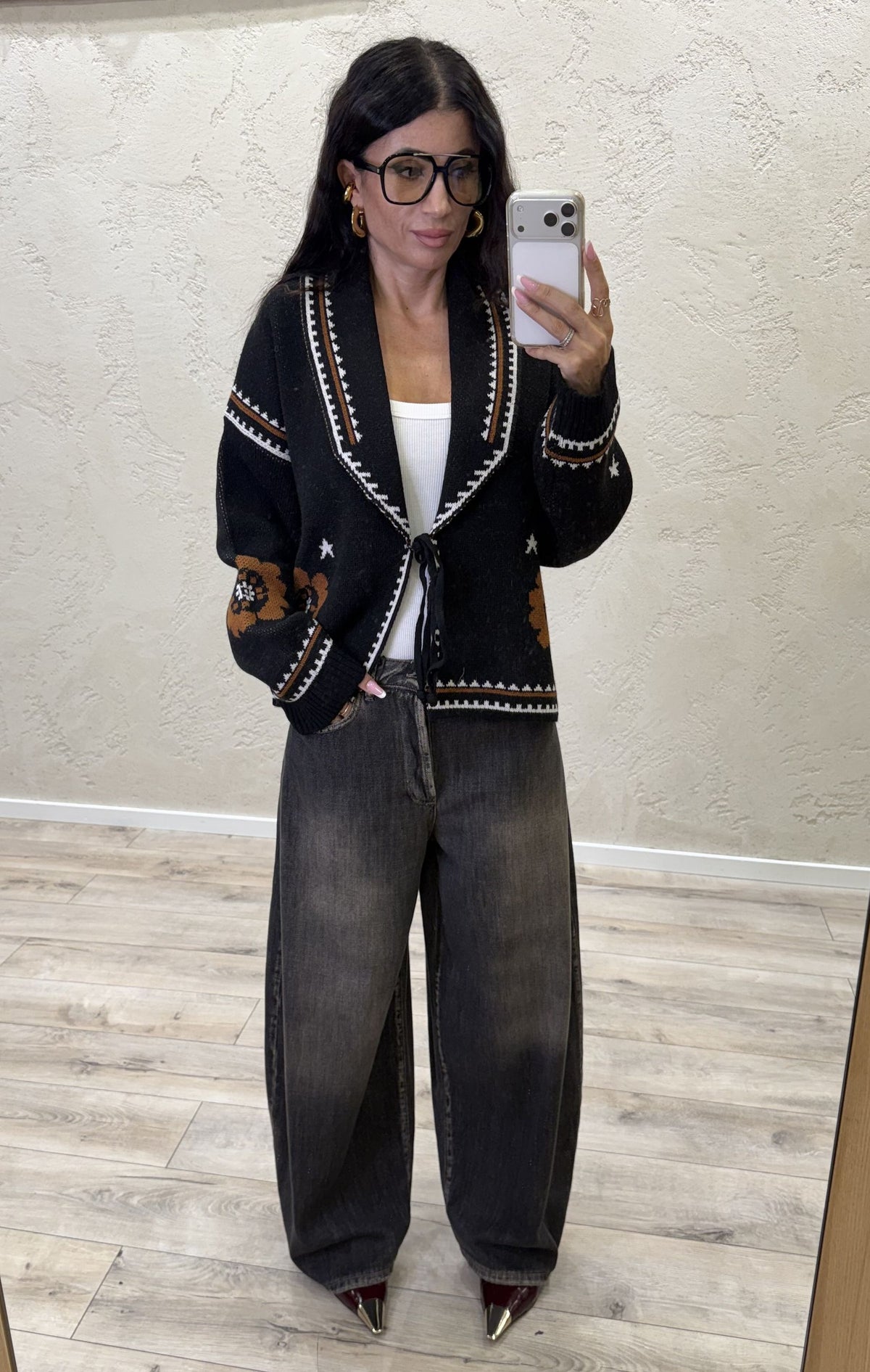 Cardigan "Ecuador" in misto lana e alpaca