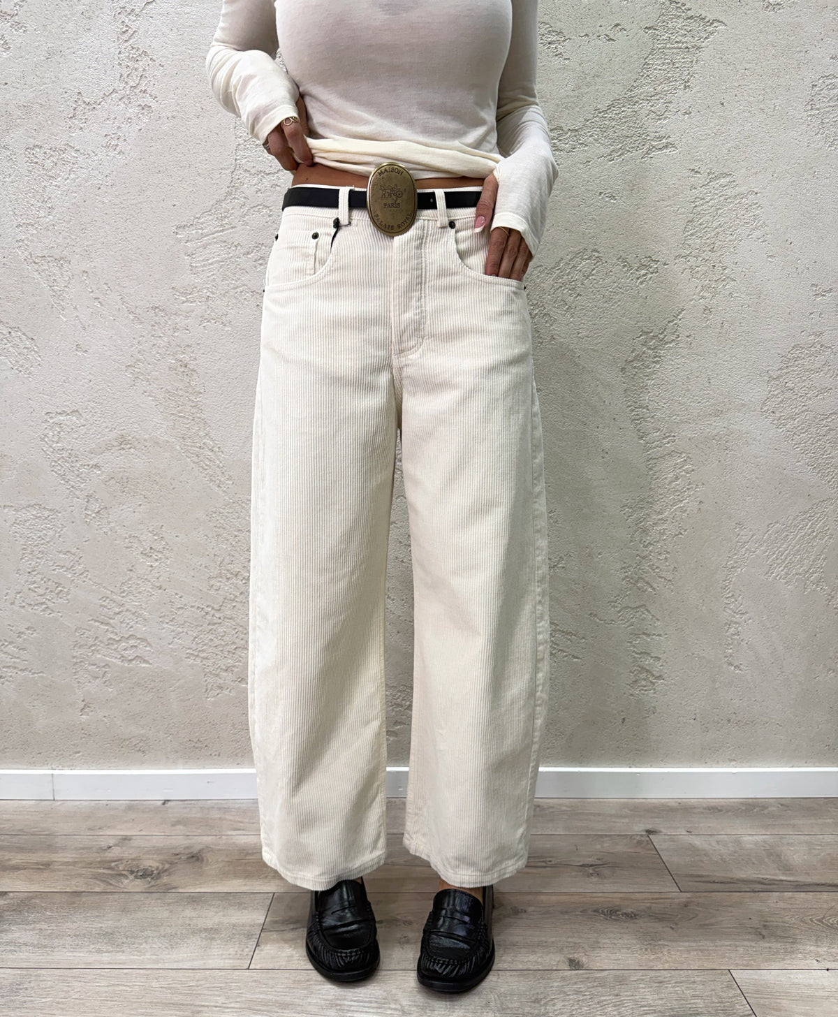 Pantalone in velluto mille righe