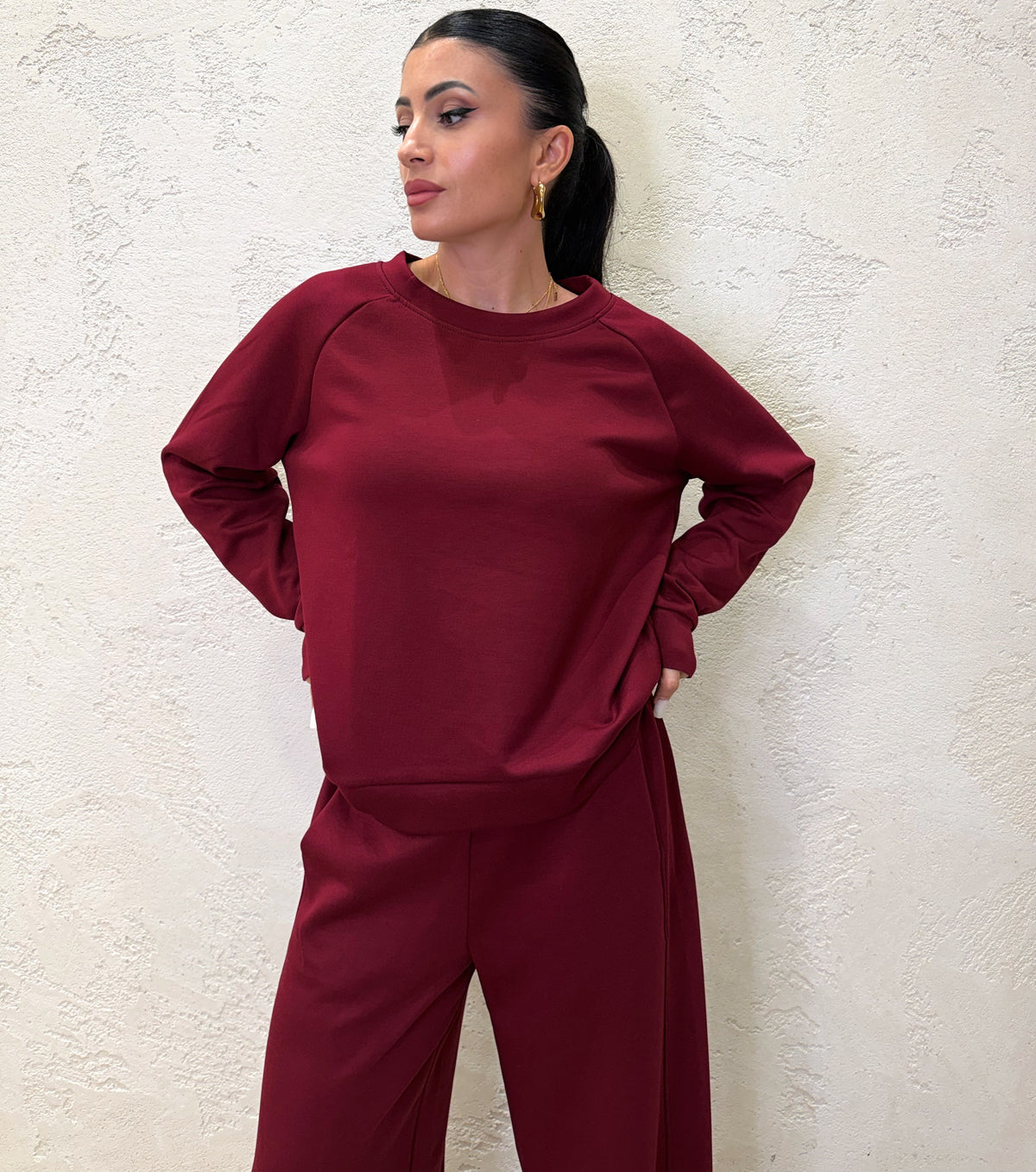 completo coordinato in felpa soft touch