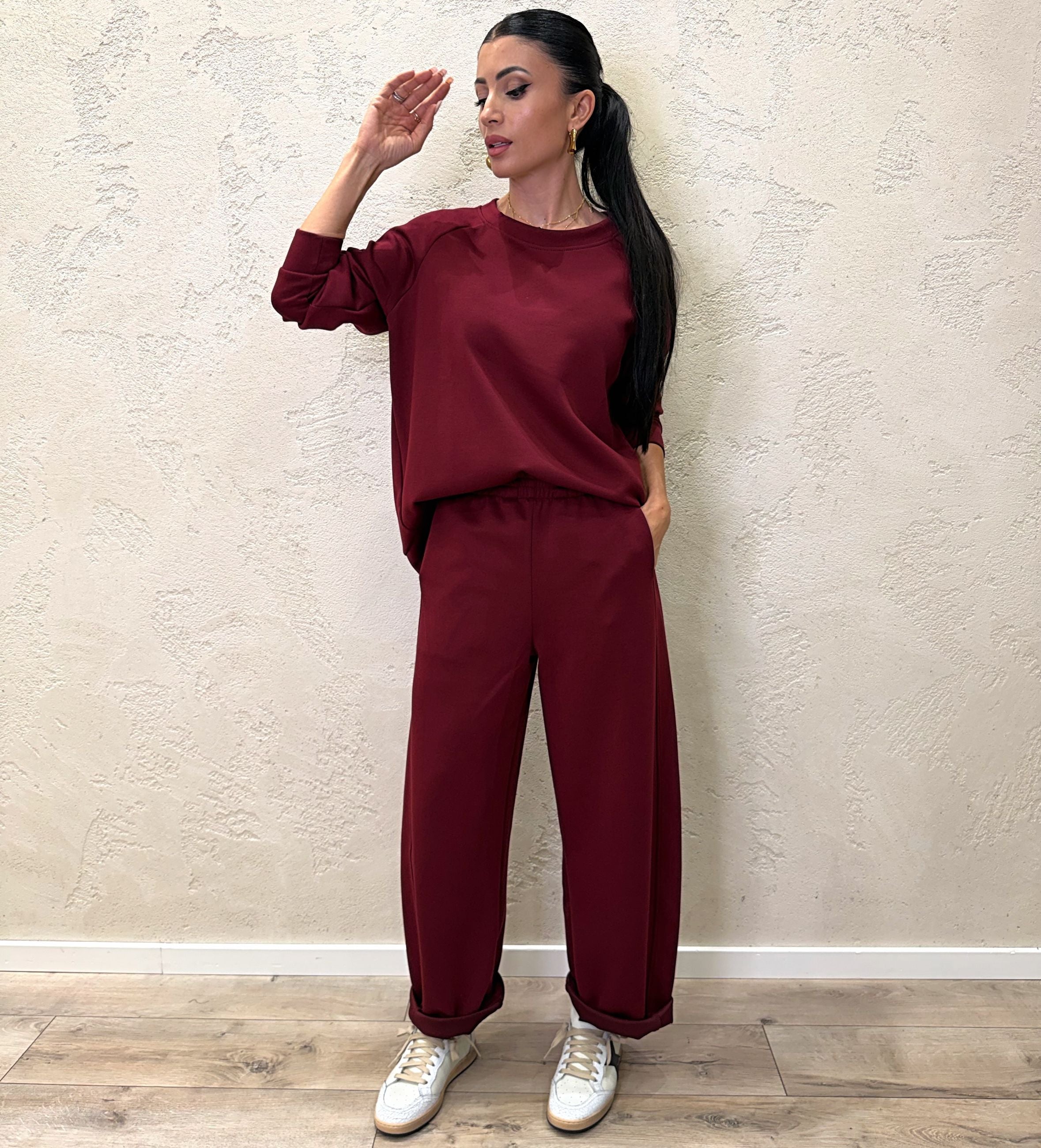 completo coordinato in felpa soft touch