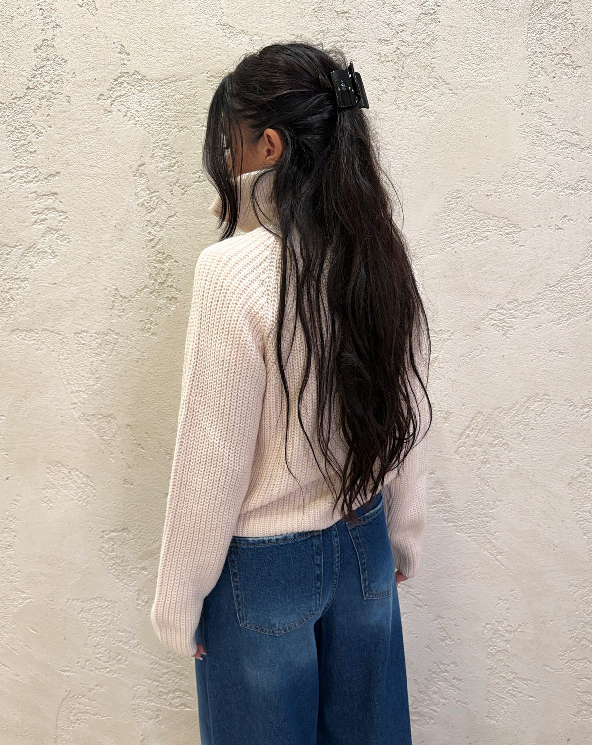 Cardigan in misto lana e alpaca con zip