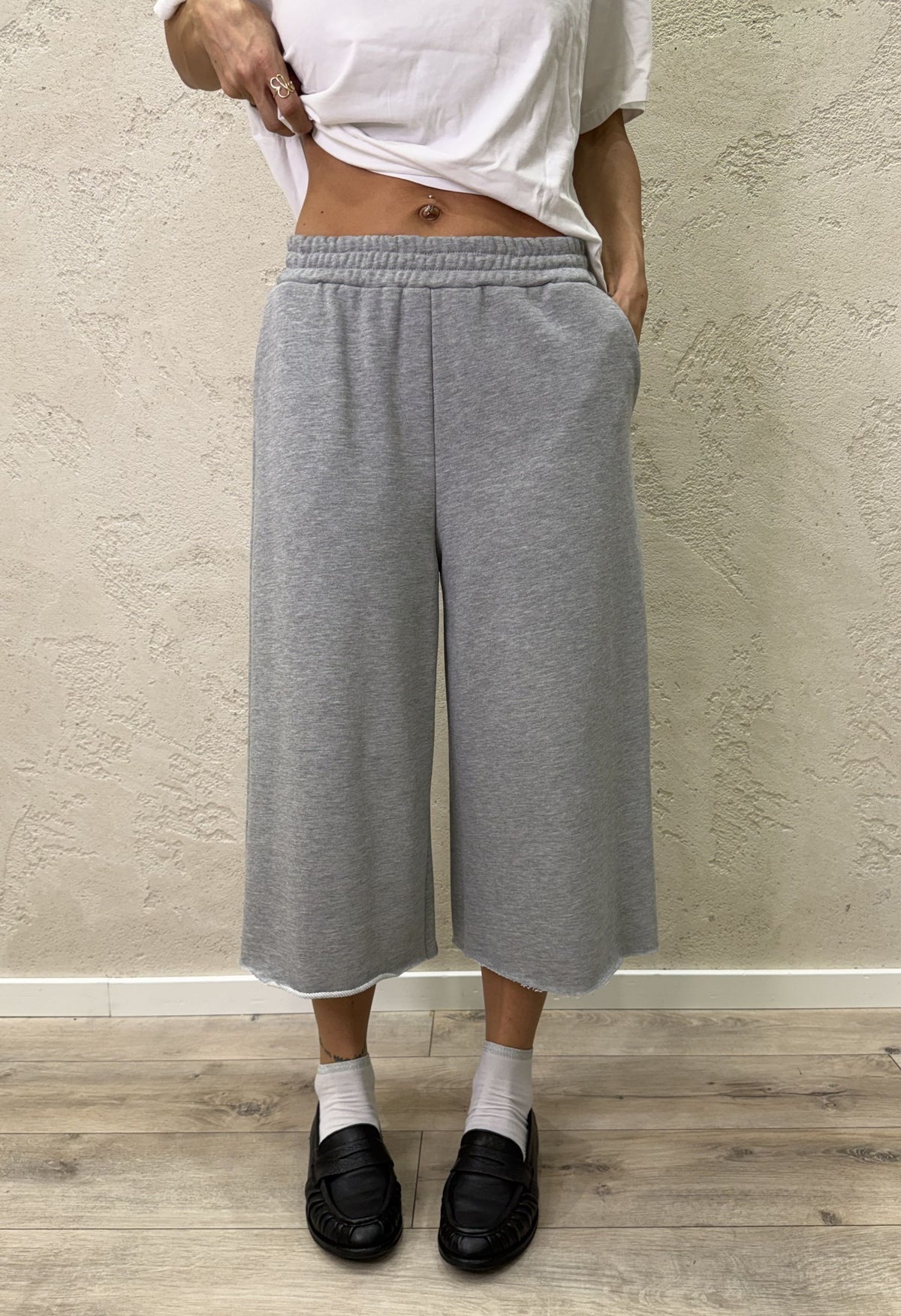 Maxi bermuda in tuta garzata