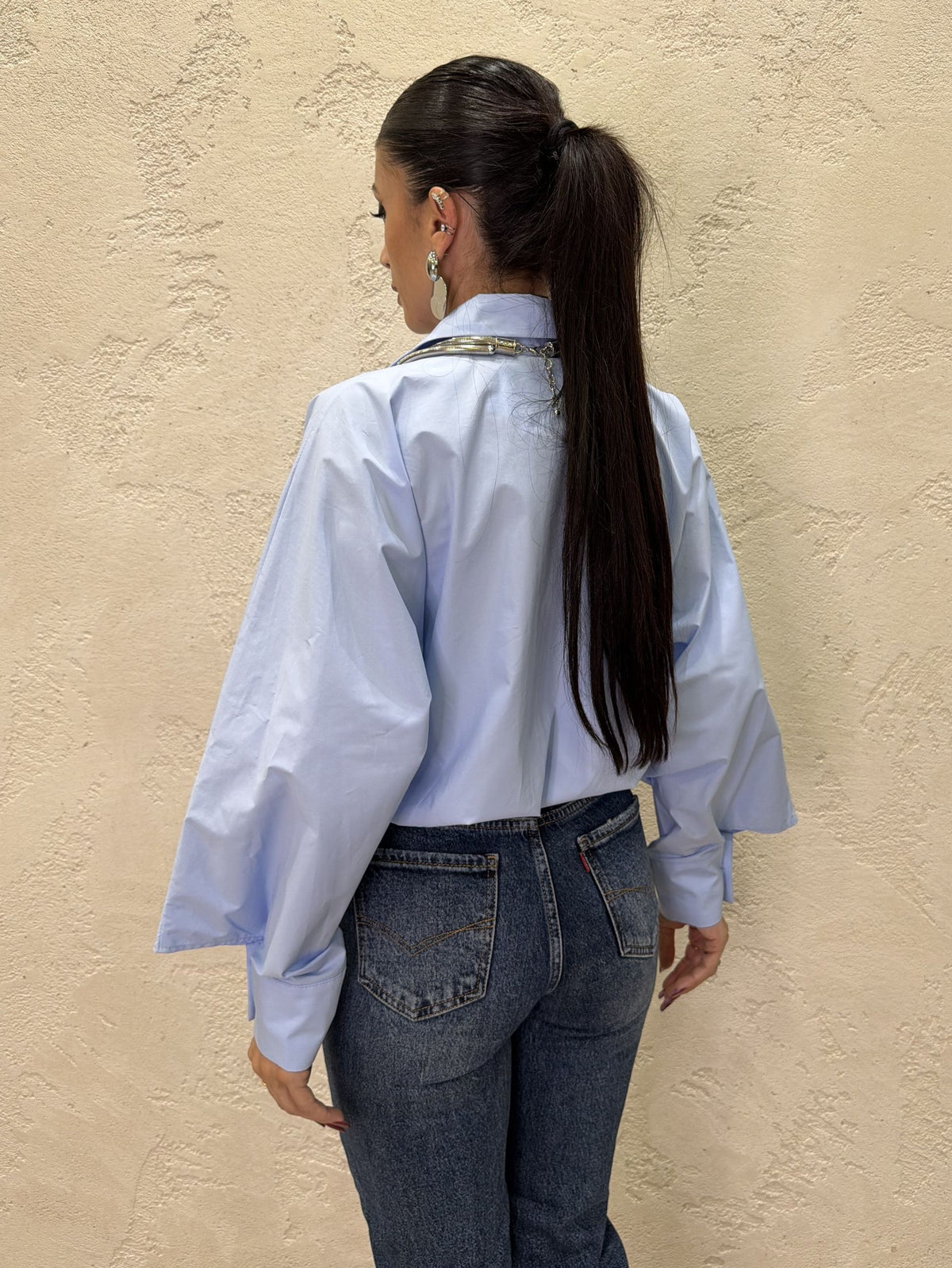 Camicia con manica effetto kimono