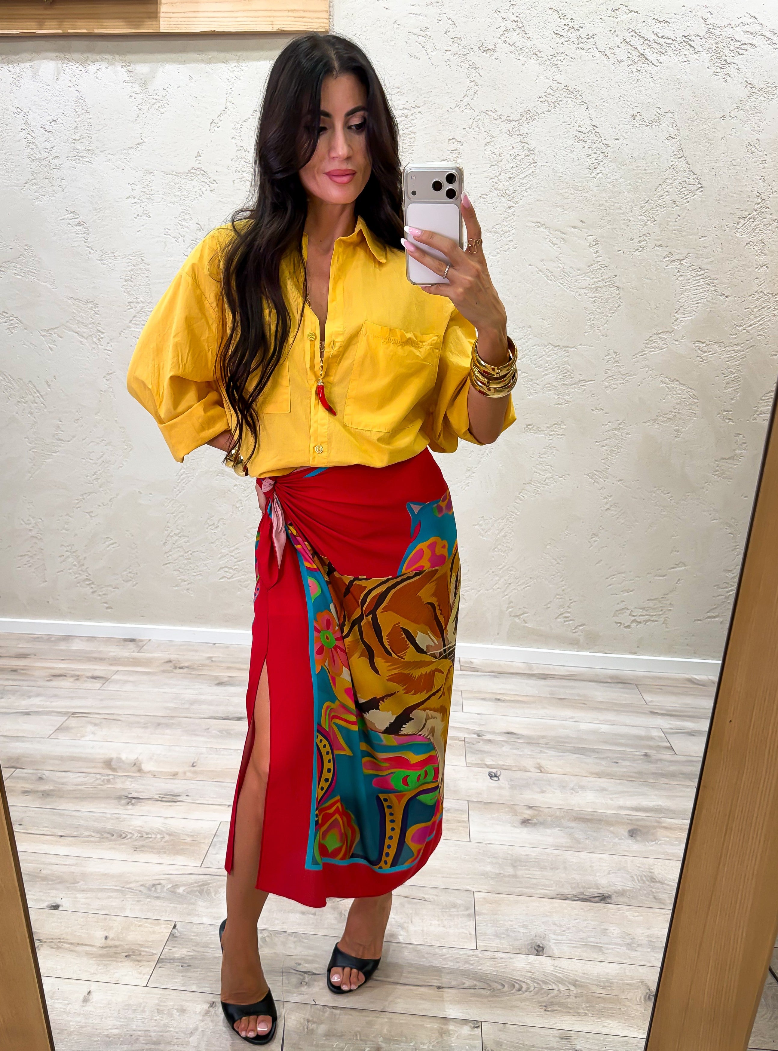 camicia morbida in cotone CFW-Q408 SENAPE HAVEONE