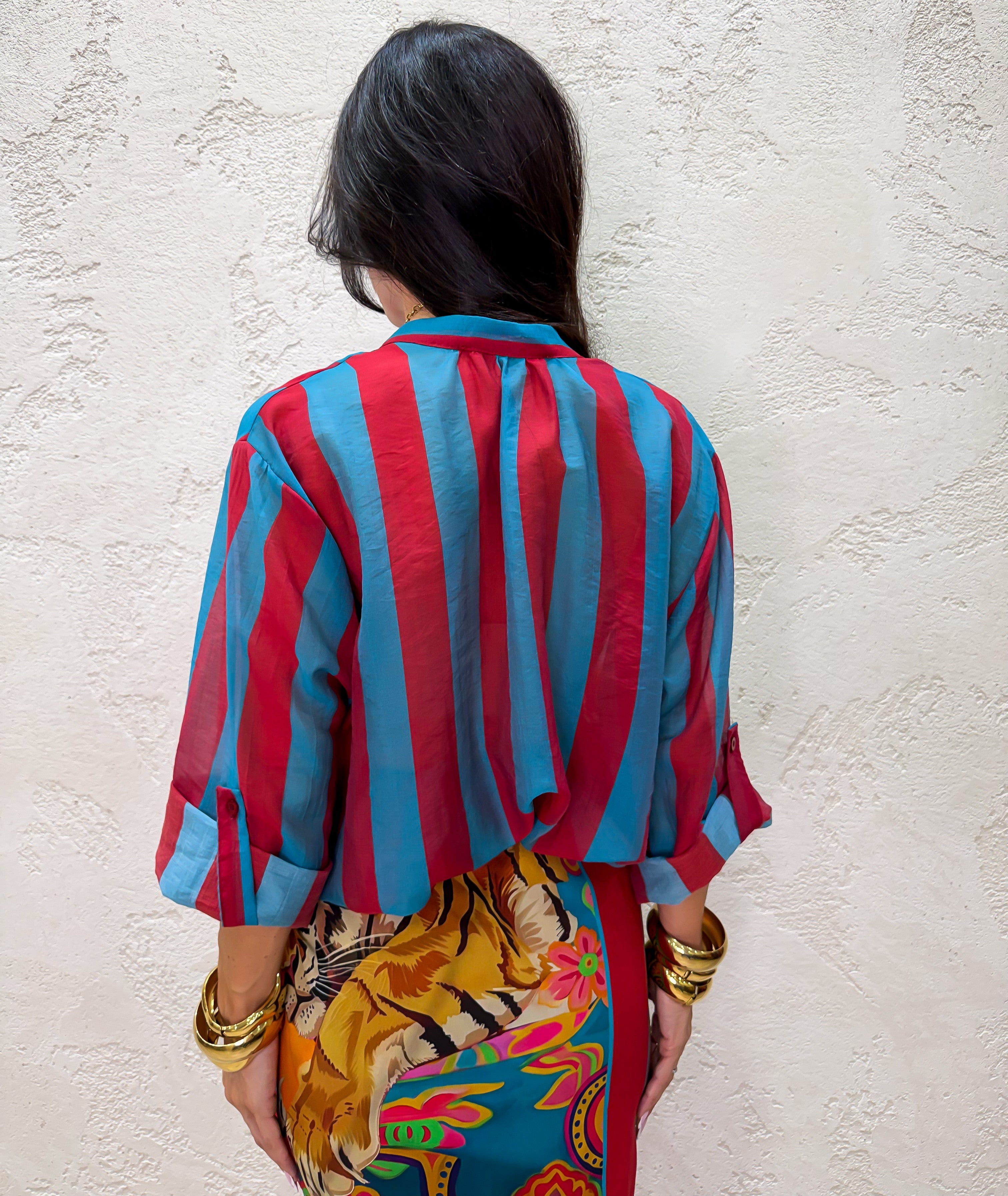 camicia a righe effetto vedo non vedo CVS-Q422 OTTANIO/INDIA HAVEONE