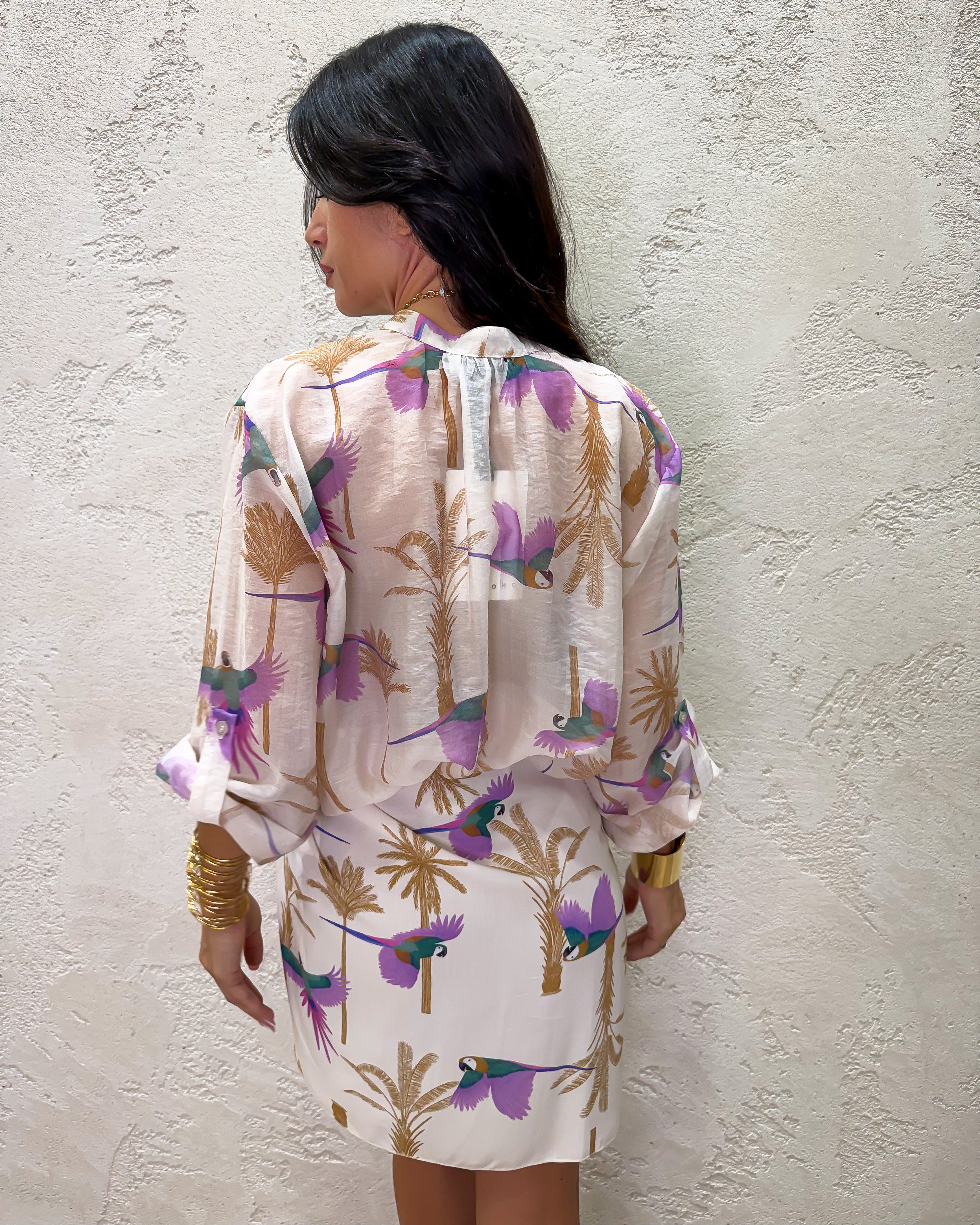 camicia "pappagallo" in lyocell CVS-Q486 LILLA HAVEONE