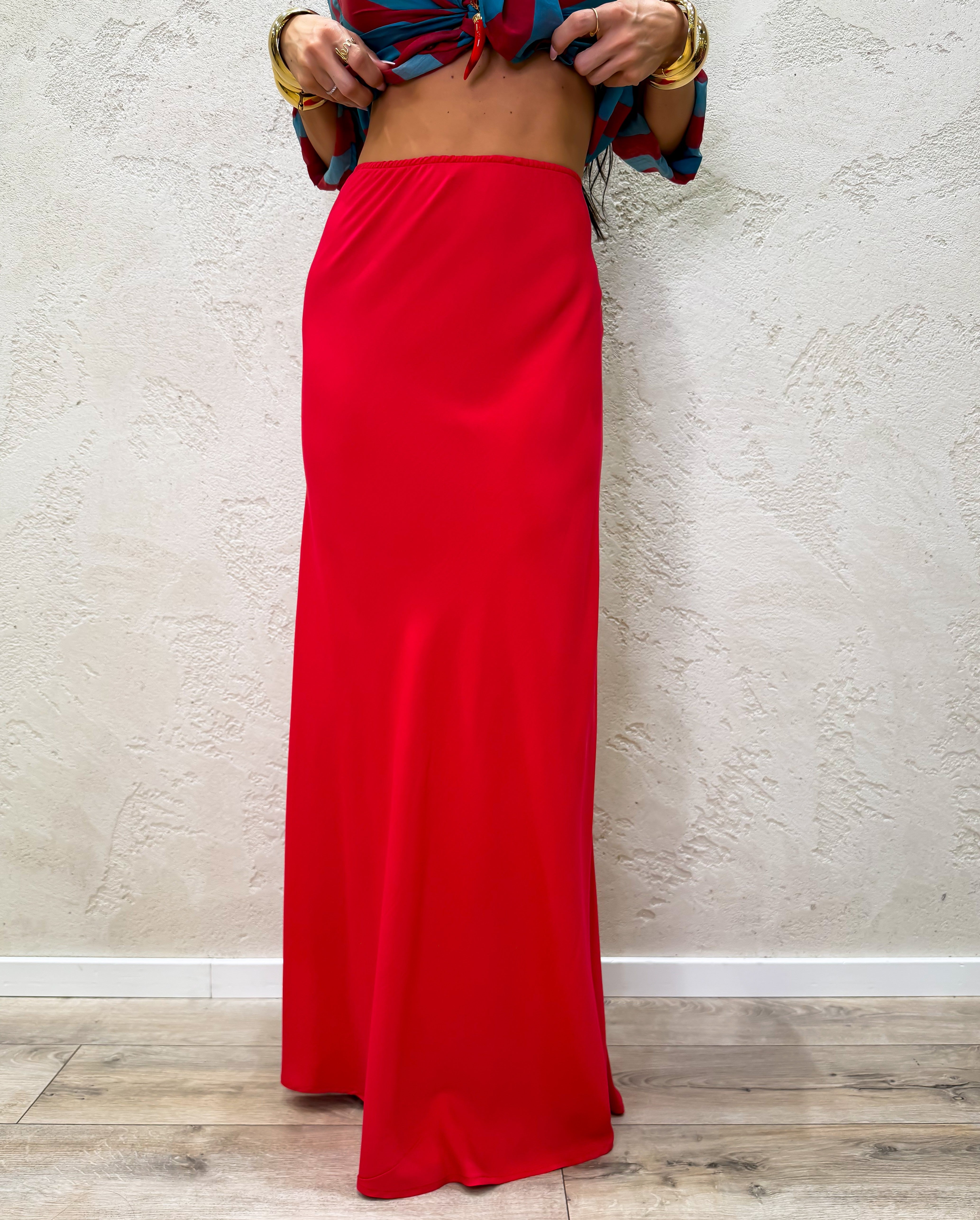 gonna lunga 100% viscosa GIA-Q216 CORALLO HAVEONE