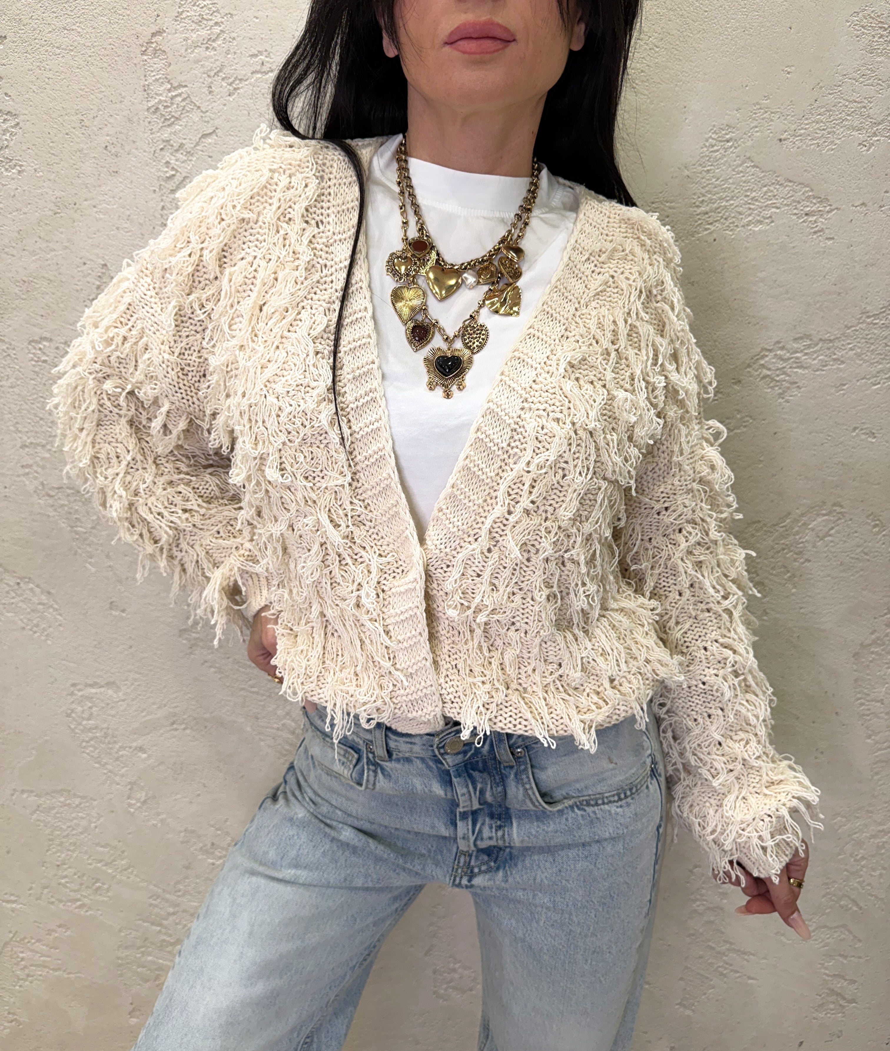 cardigan in maglia sfrangiato JIT-Q005 CALCE HAVEONE