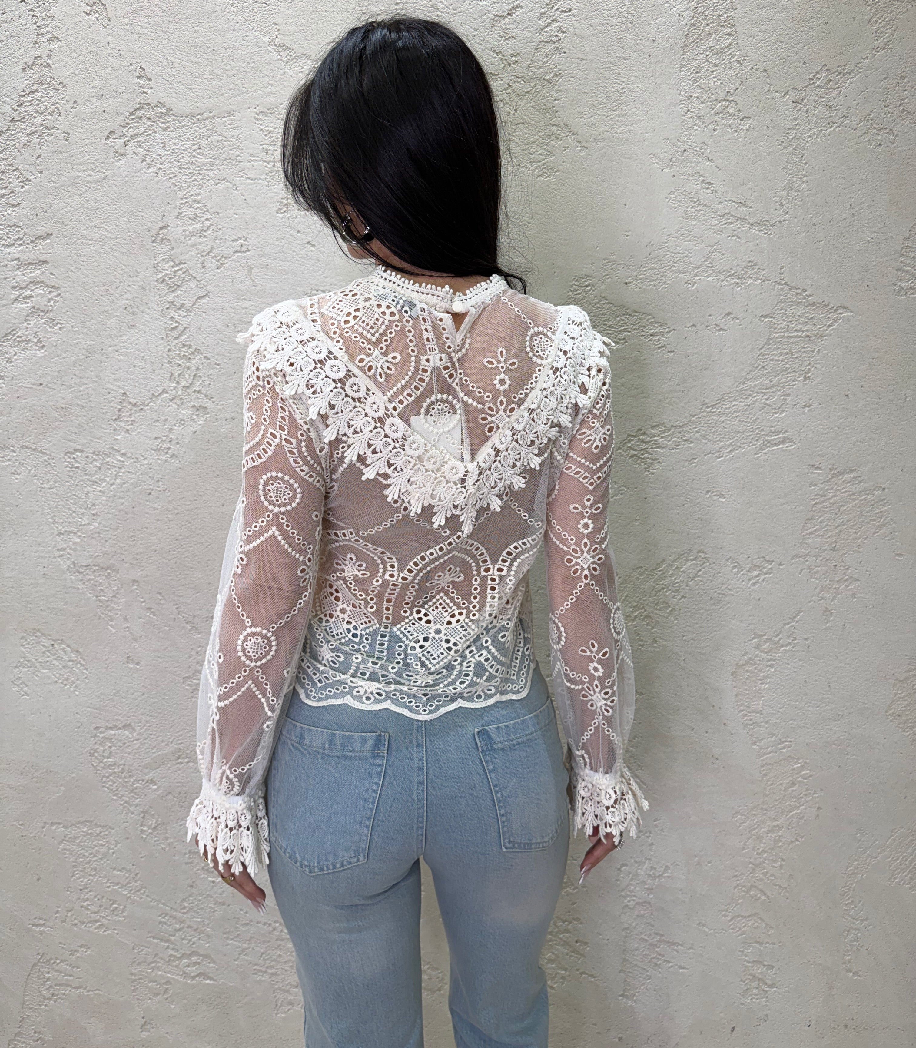 blusa in pizzo S26C645 BURRO MOTEL