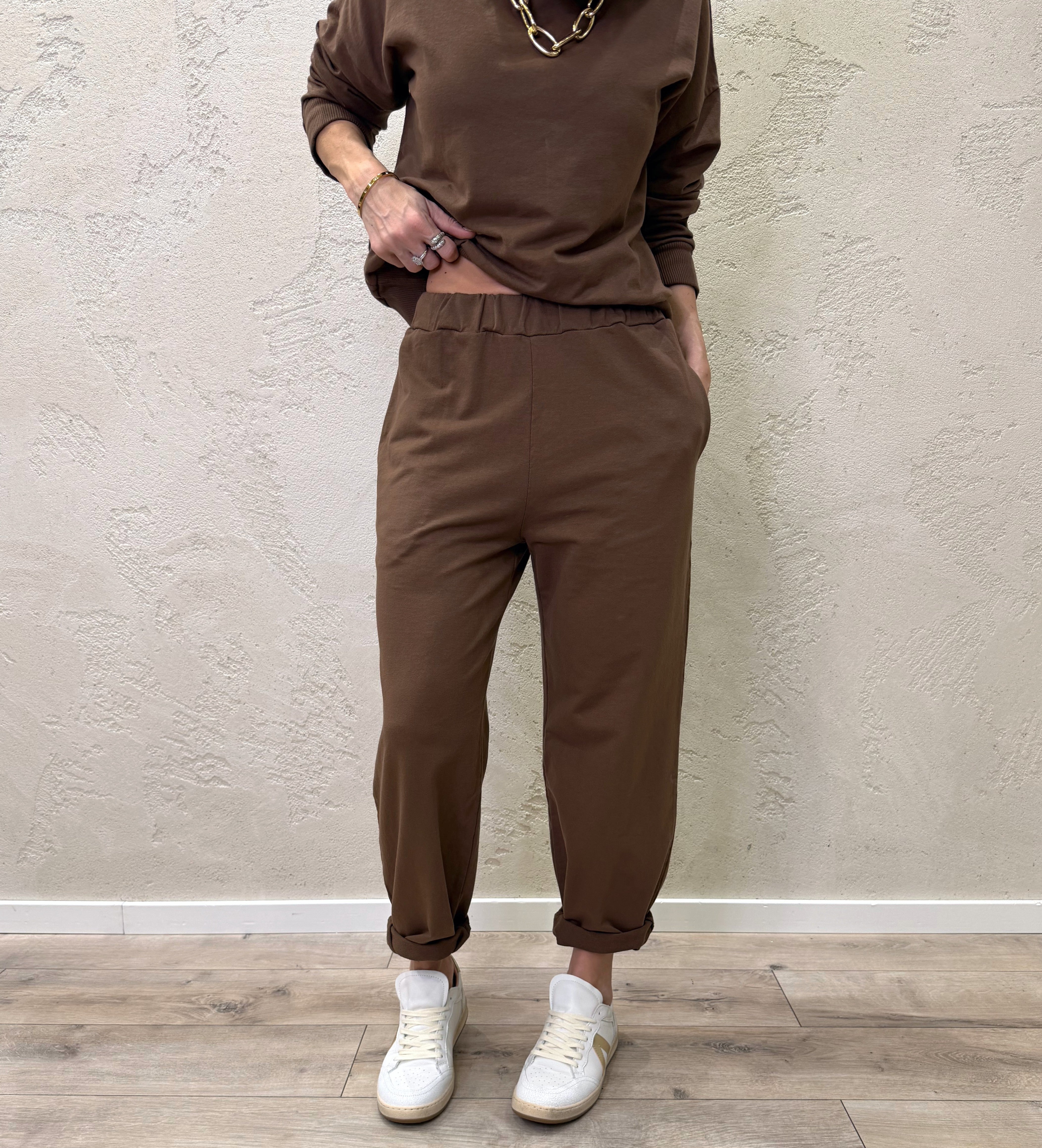 tuta di felpa garzata 26851 CIOCCOLATO SUSY MIX