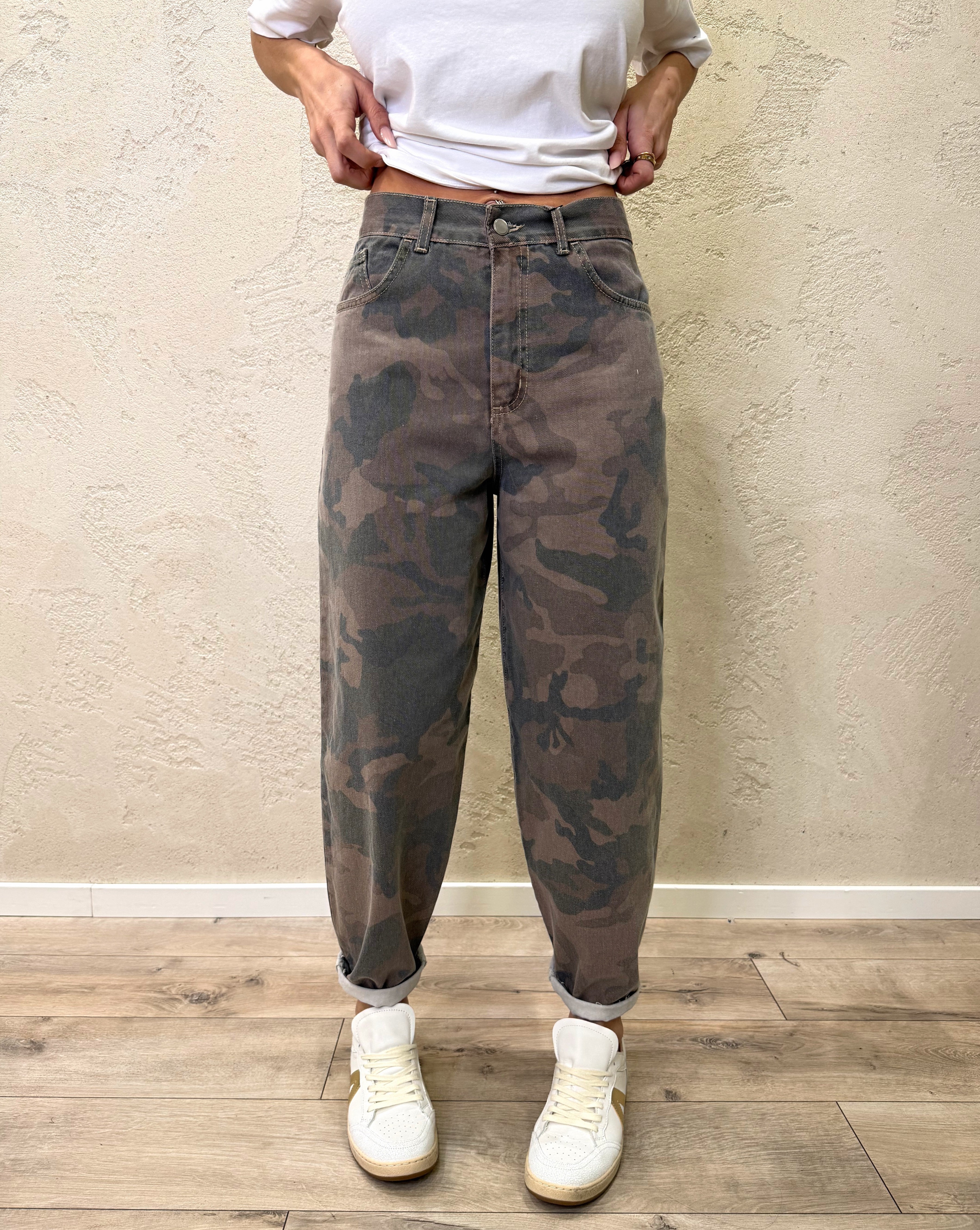 jeans modello balloon camouflage JSUSY92 CAMOUFLAGE SUSY MIX