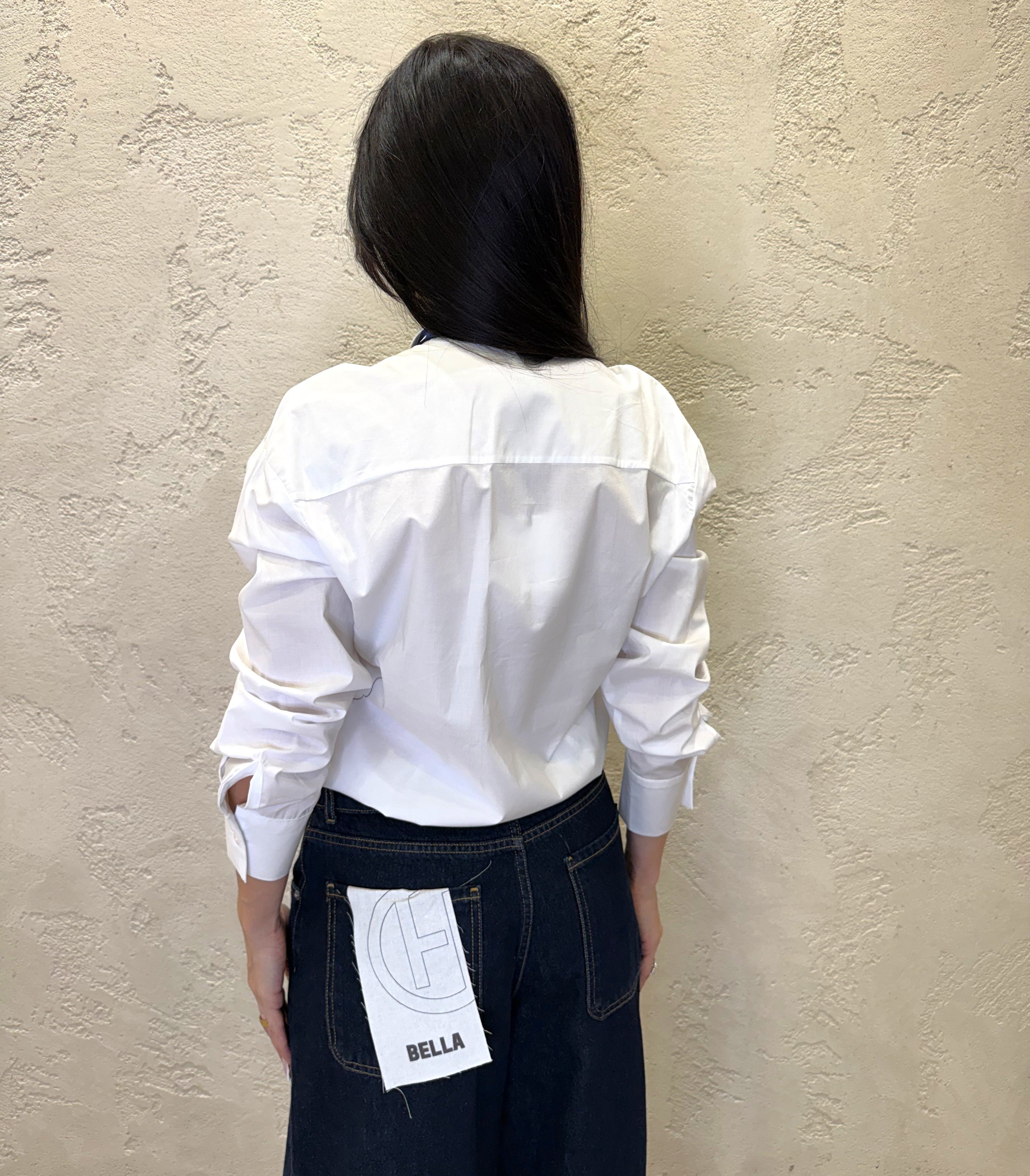 camicia morbda con cravatta a pois in dotazione 26C4355 BIANCO/BLU TENSIONE IN