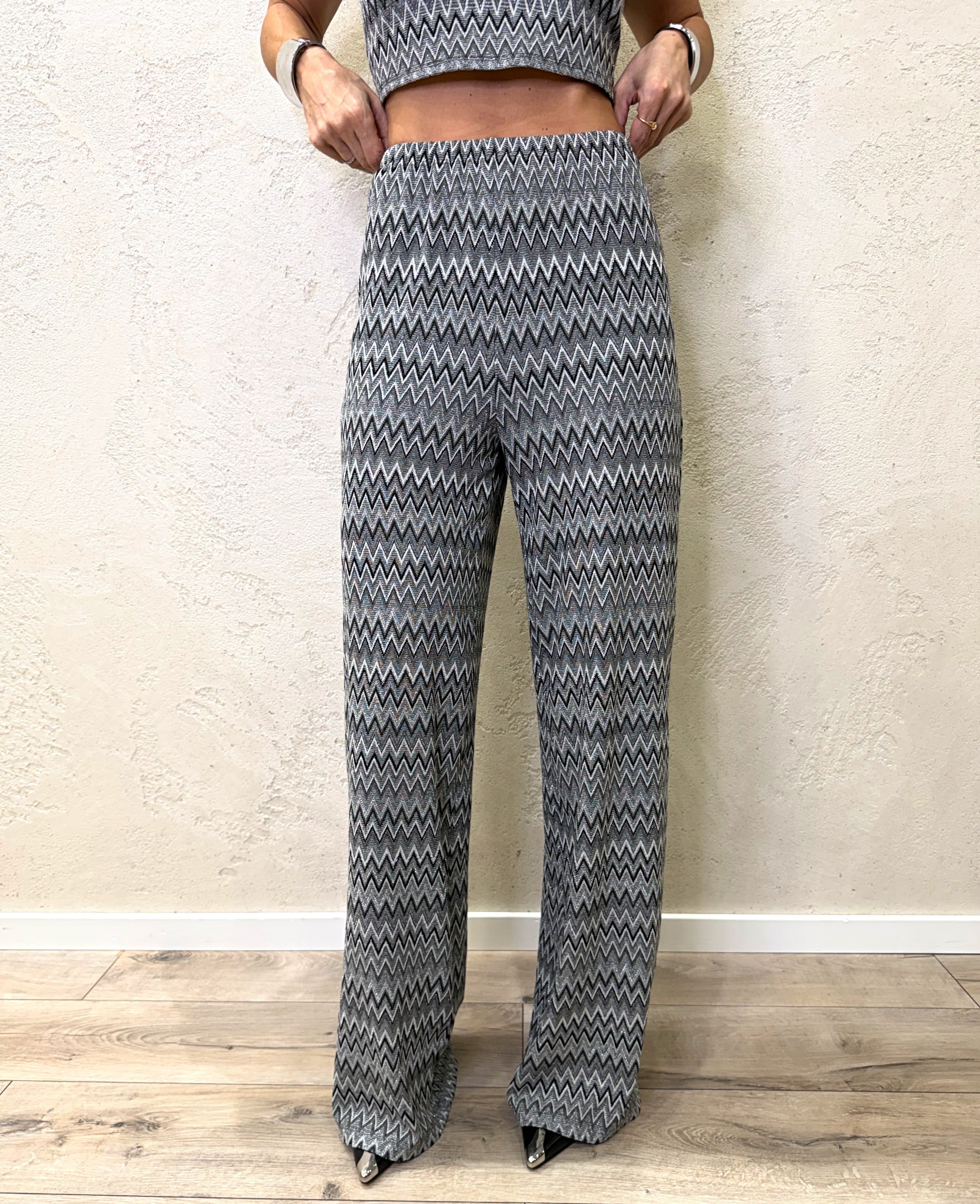 pantaloni missoni in filo lurex TAB2297 GRIGIO VICOLO