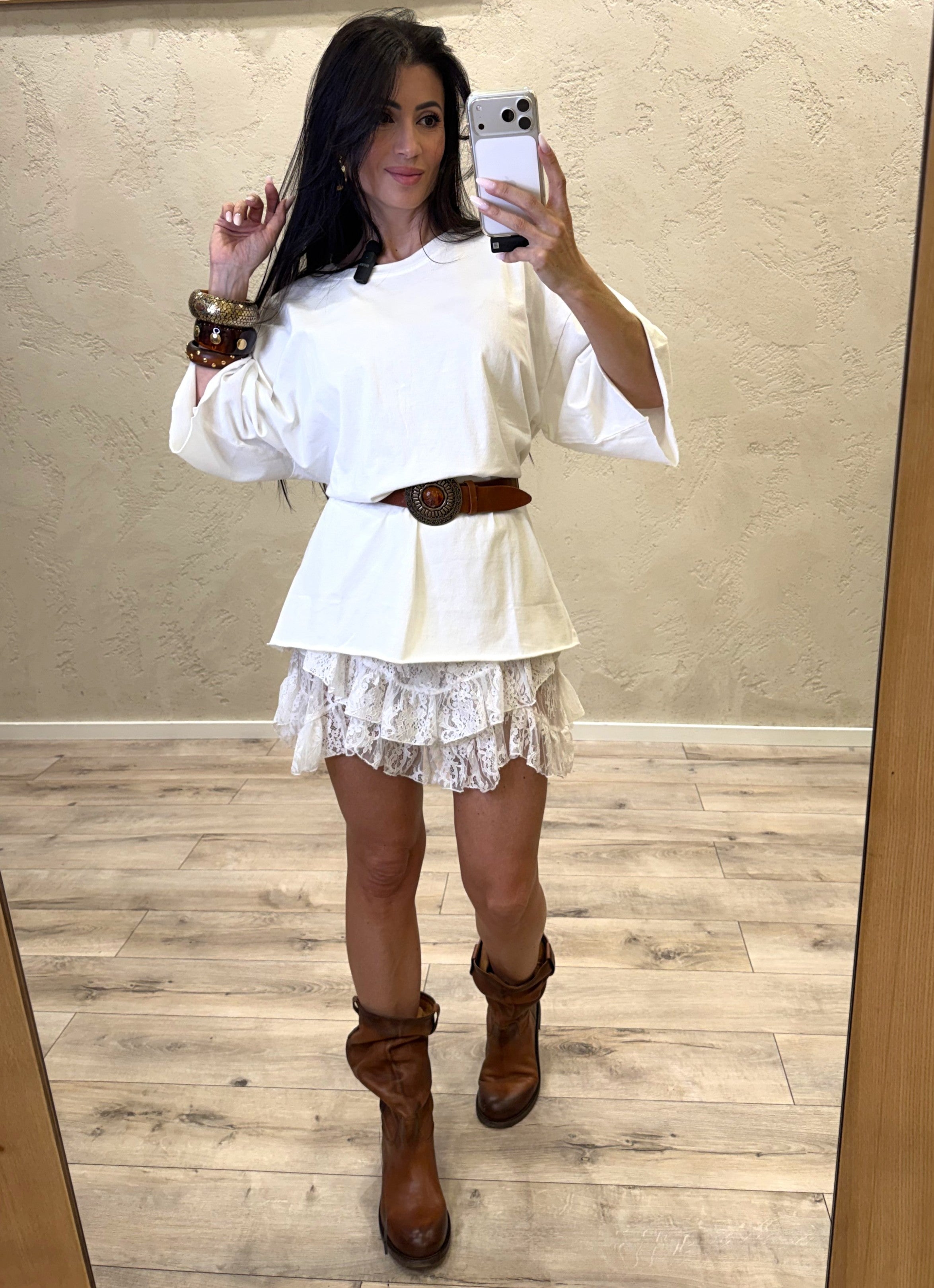 t-shirt oversize UAB0023 LATTE VICOLO