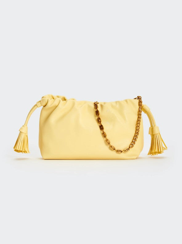 borsa tassel piccola in ecopelle XAB0035 GIALLO VICOLO