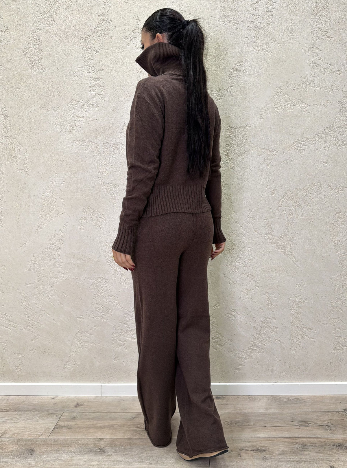 Tuta in maglia "Comfy" zip corta