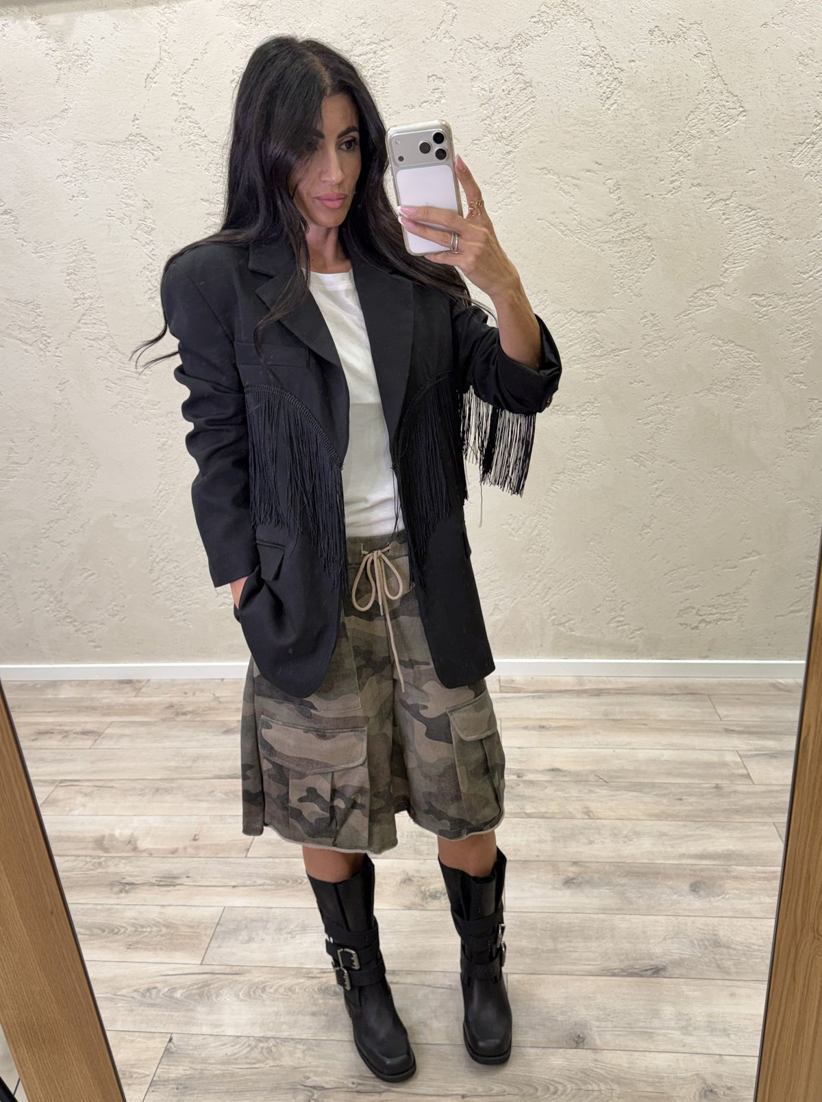 Blazer sartoriale con frange