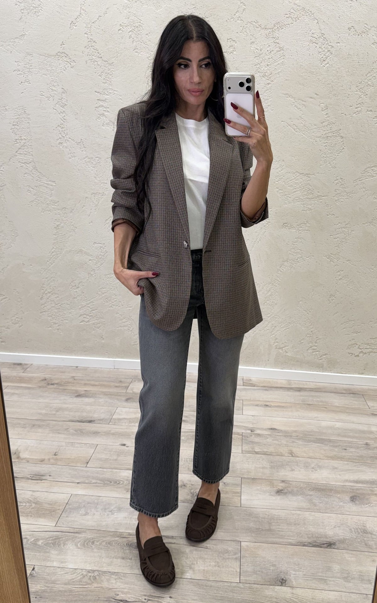Blazer over "Margot" in pied de poule