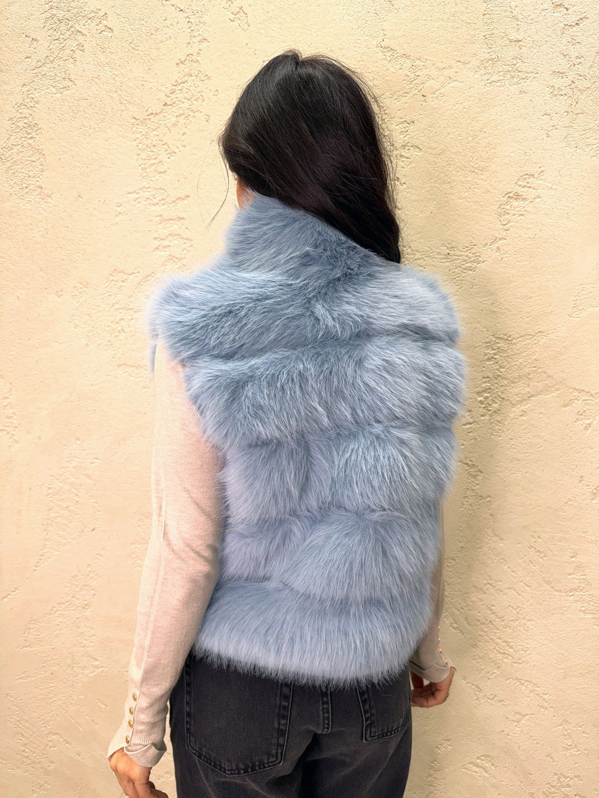 Gilet "Furry" in ecopelliccia con zip