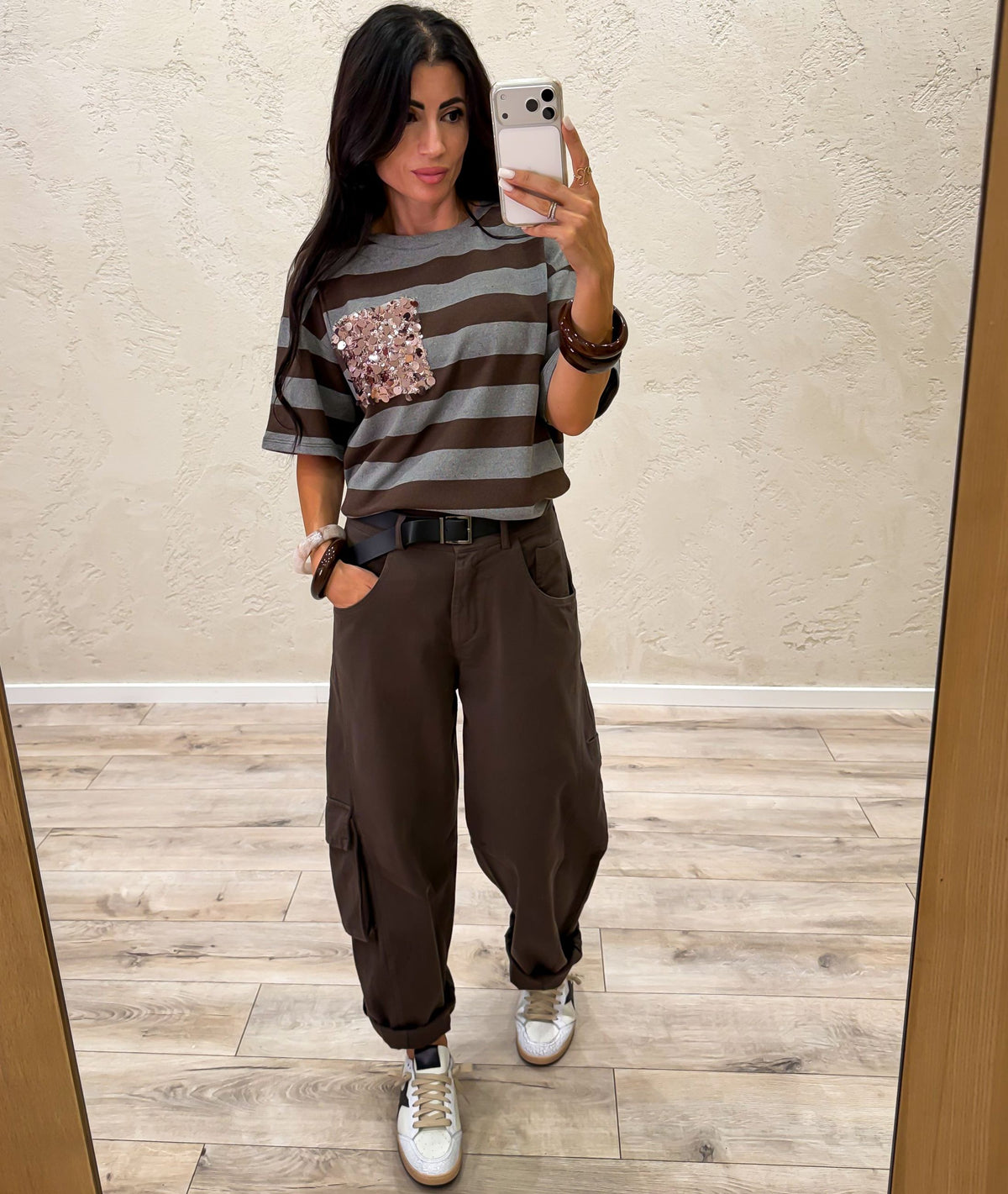 Pantalone cargo in 100% cotone
