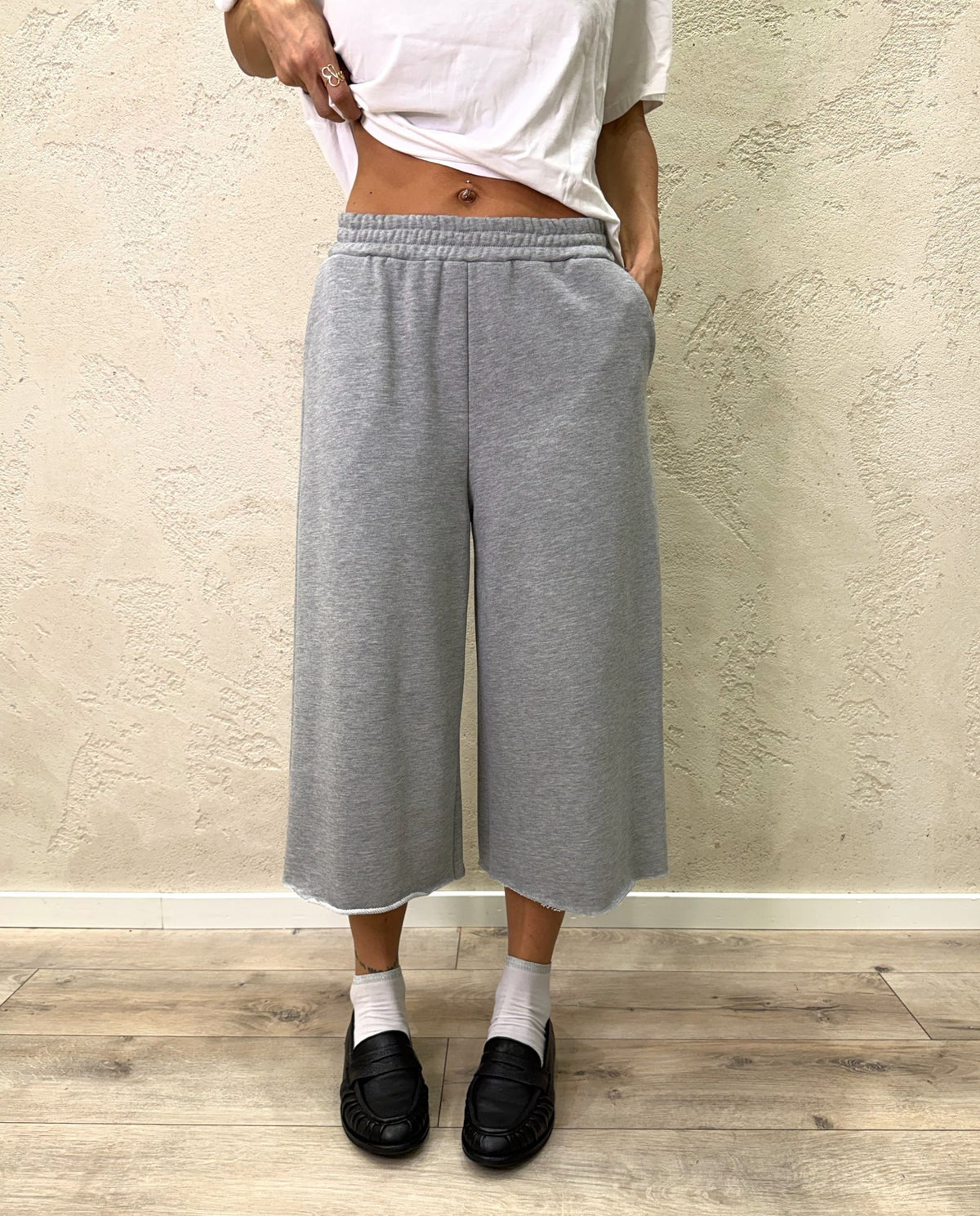 Maxi bermuda in tuta garzata