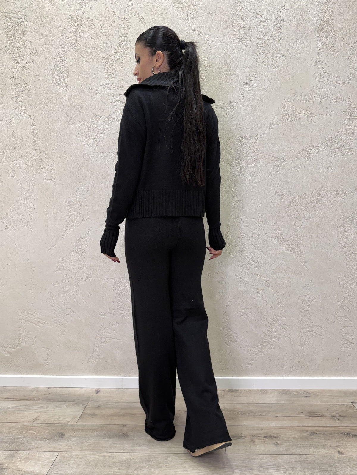 Tuta in maglia "Comfy" zip corta