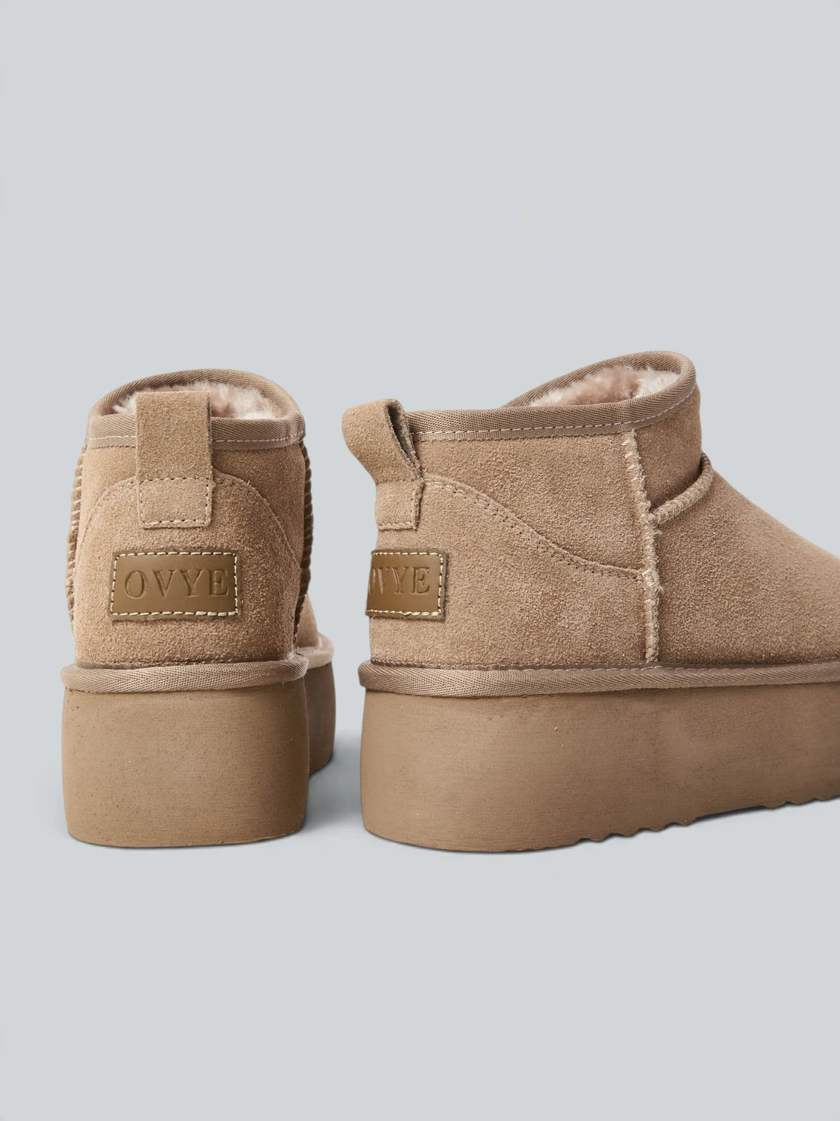 Stivaletto platform in camoscio