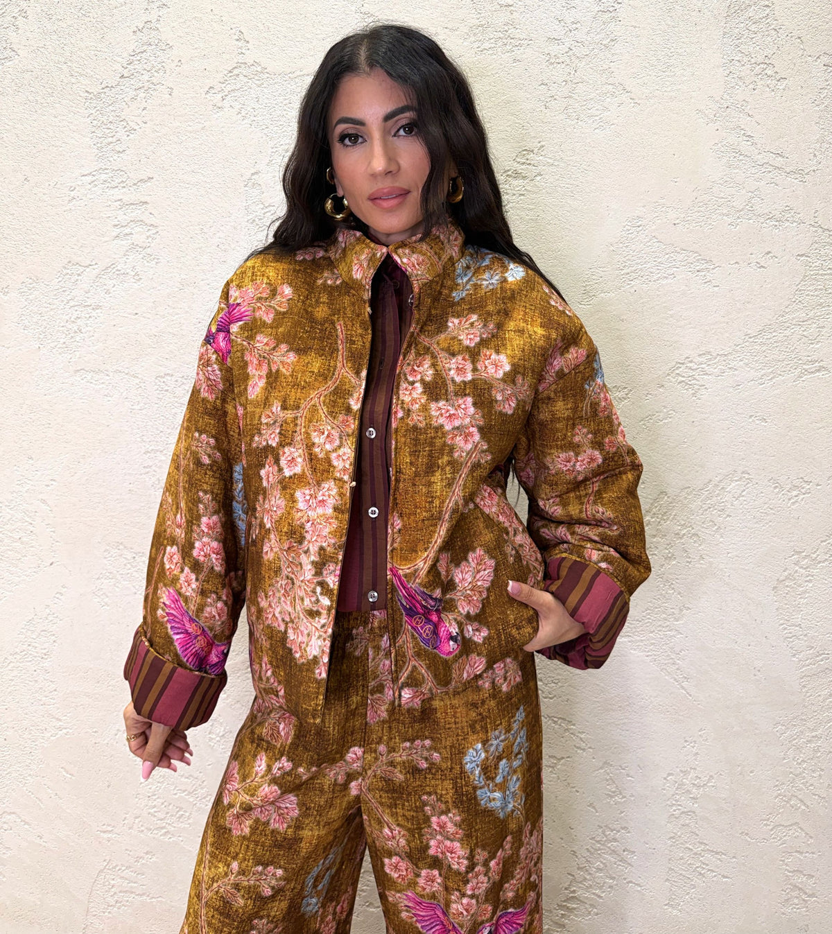 Bomber kimono "Nomad" pappagallo