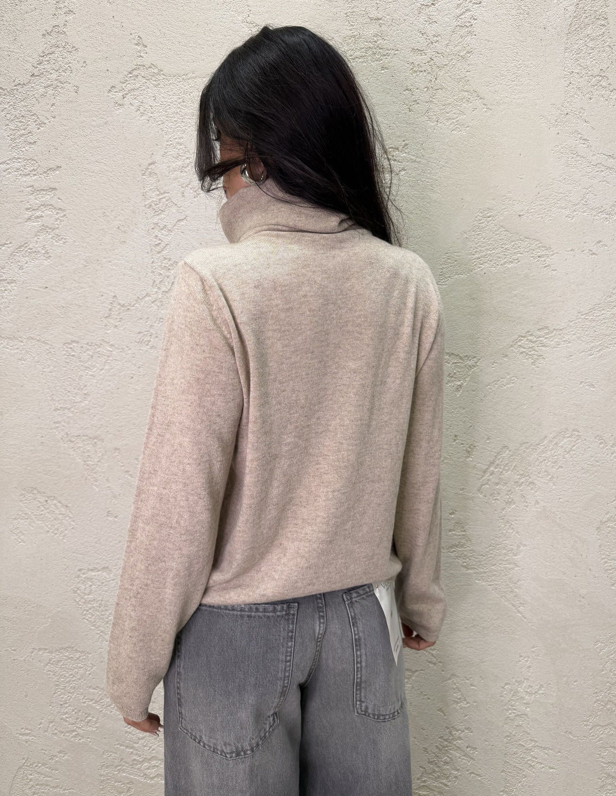 Pullover polo in misto lana e cashmere