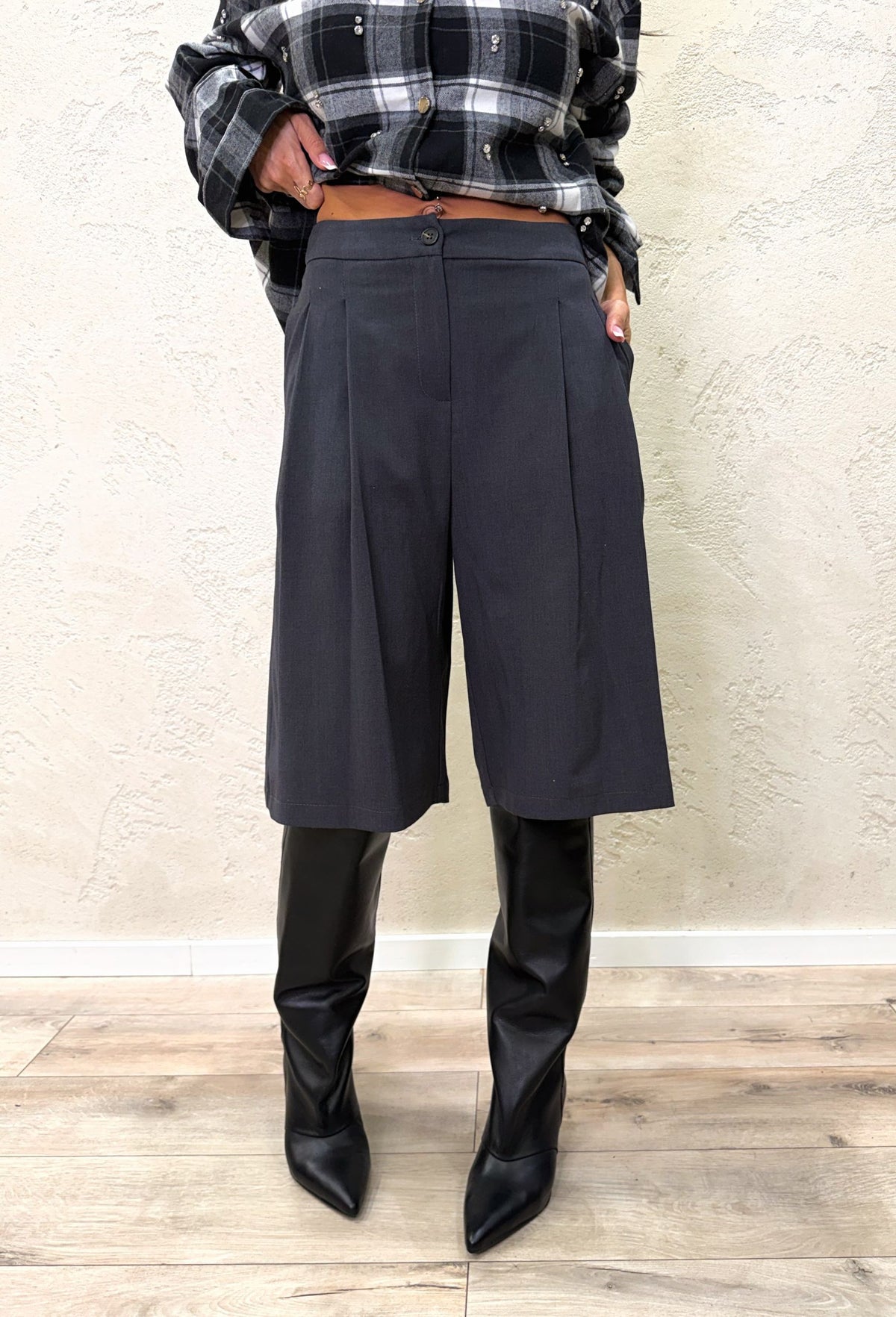 Bermuda sartoriale con pinces