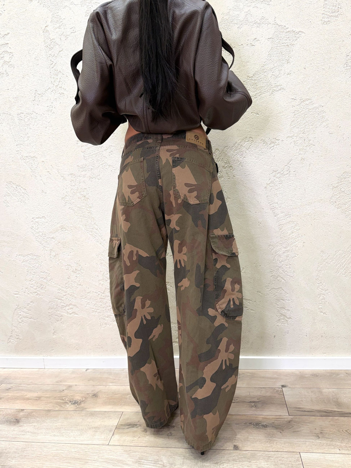 Jeans cargo camouflage barrel fit