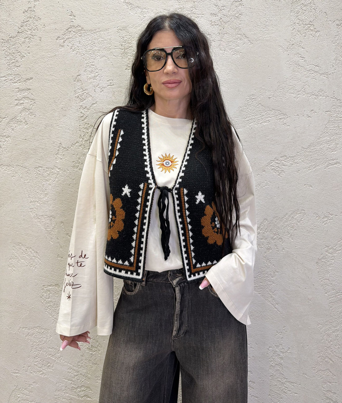 Gilet "Ecuador" in misto lana e alpaca