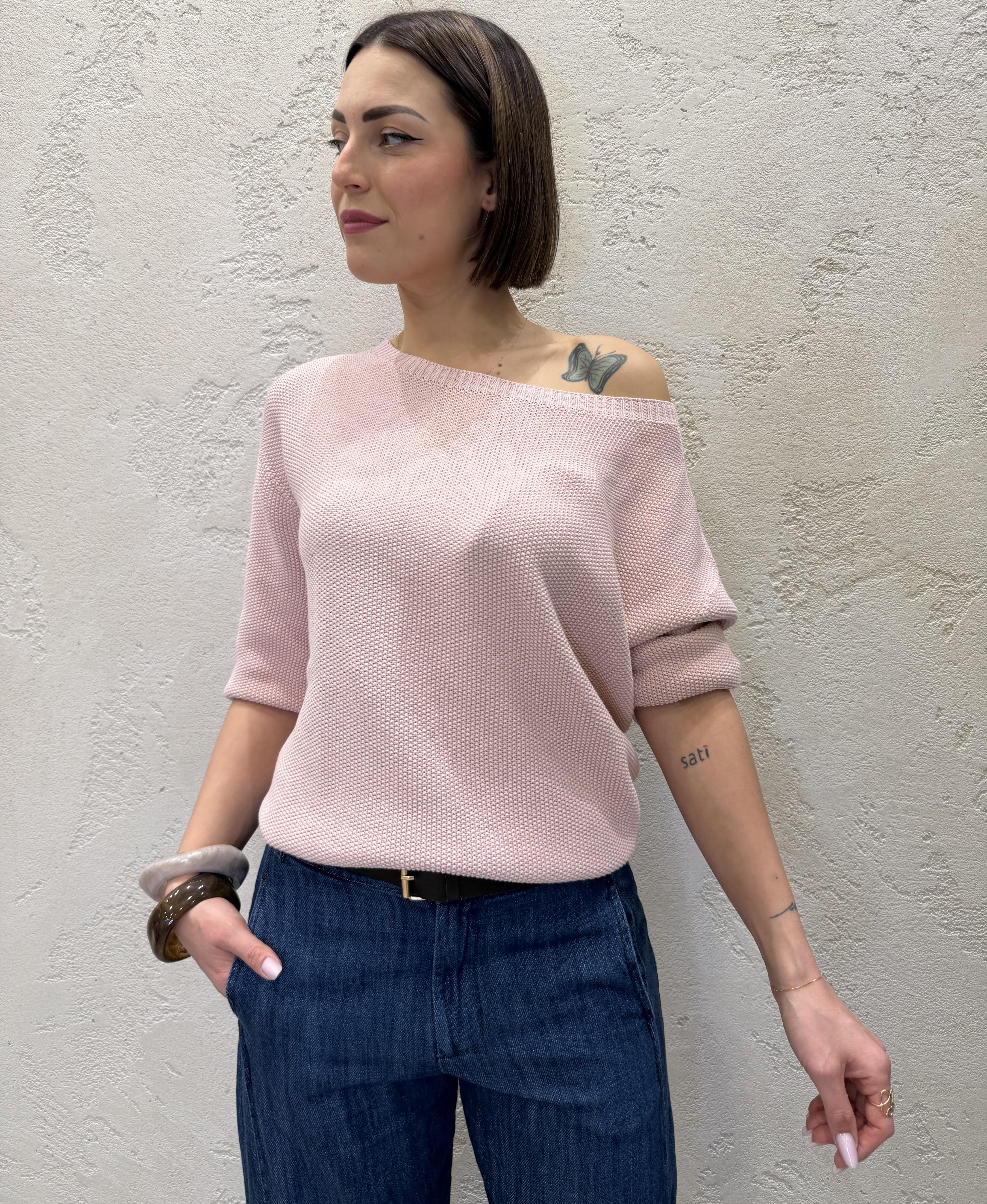 pull spalla scesa a punto riso 61044 ROSA CIPRIA SUSY MIX