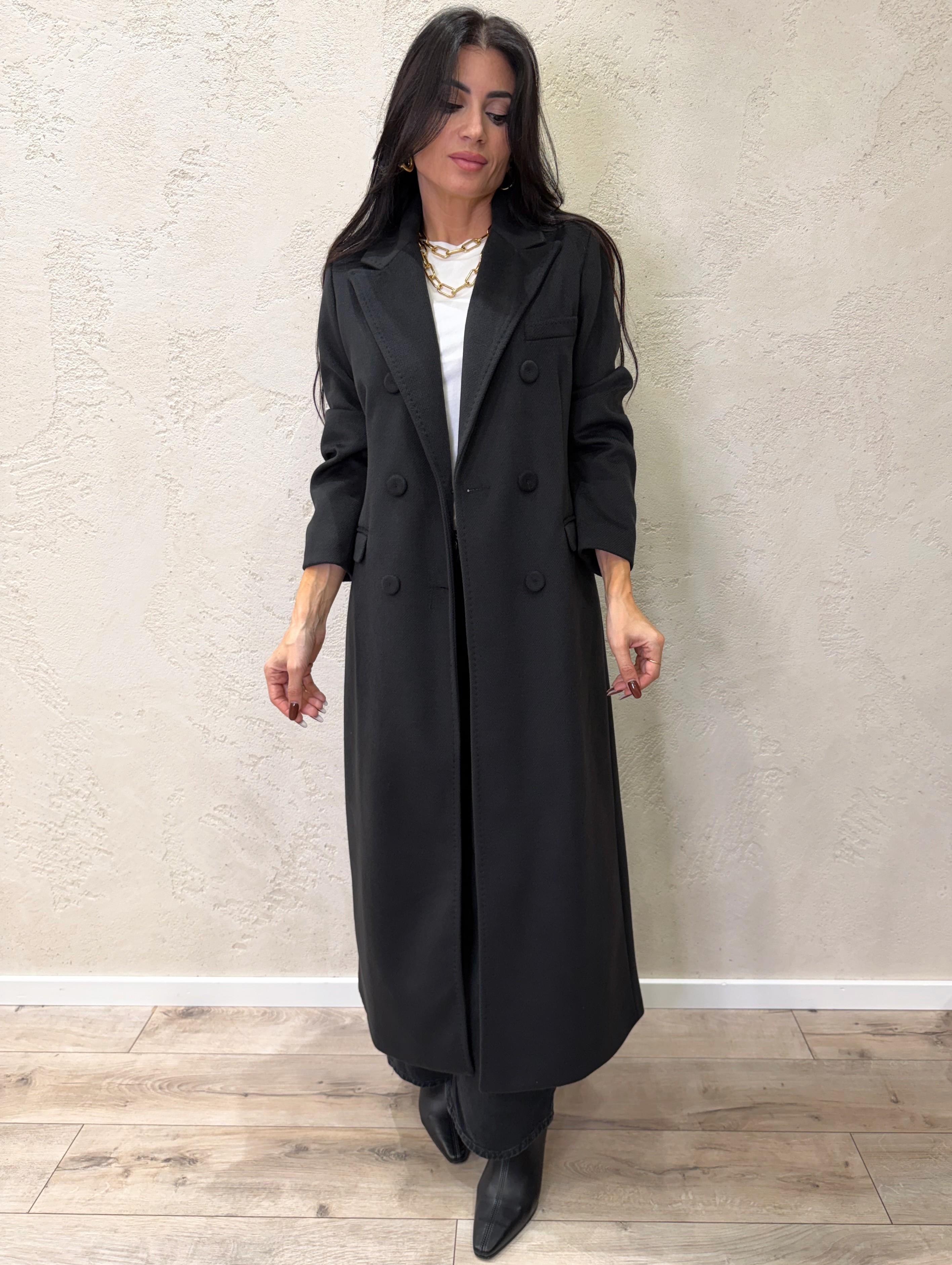 cappotto lungo doppio petto CAPPOTTODP NERO ELEVI