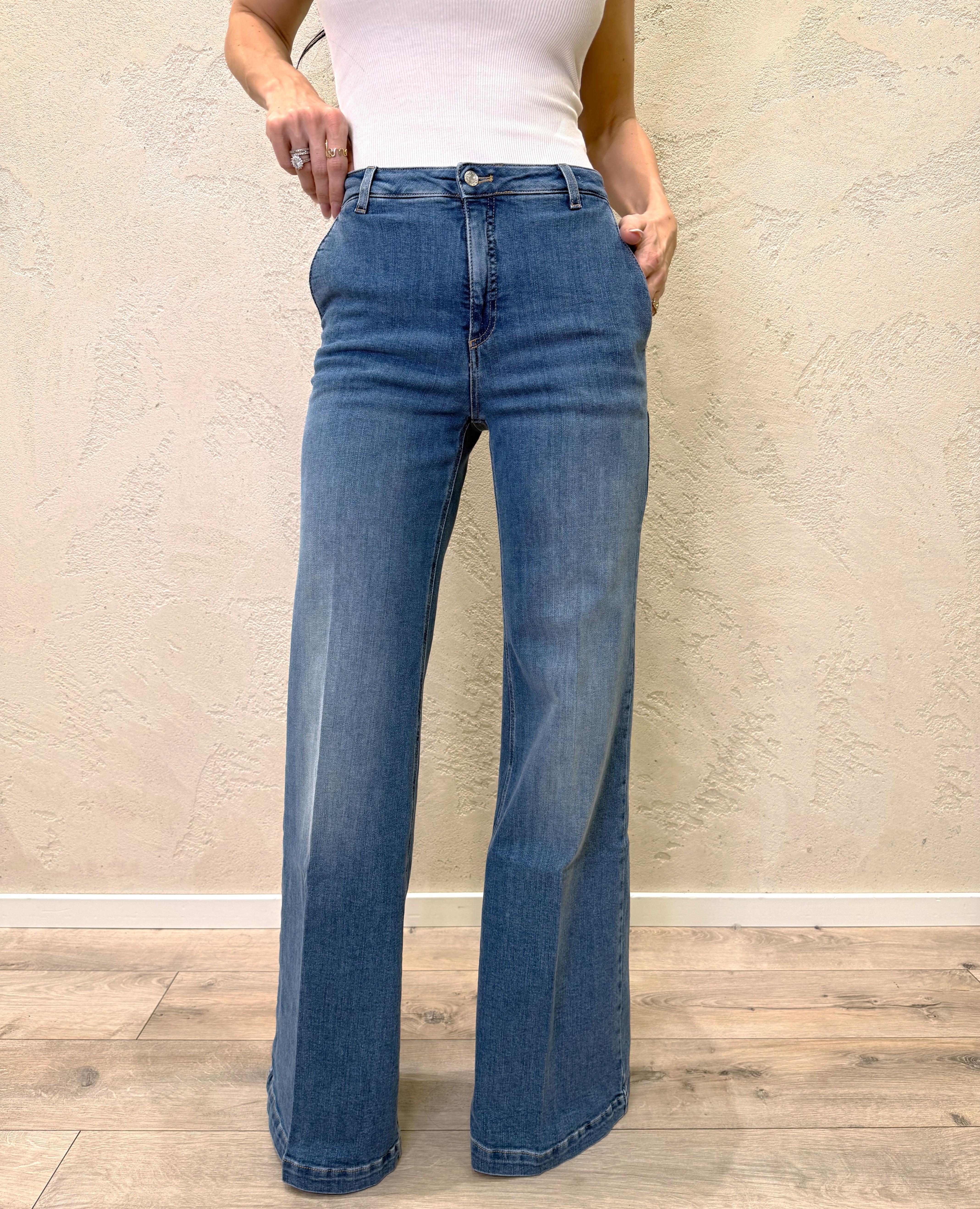 jeans modello elena a palazzo DAB5015 DENIM VICOLO