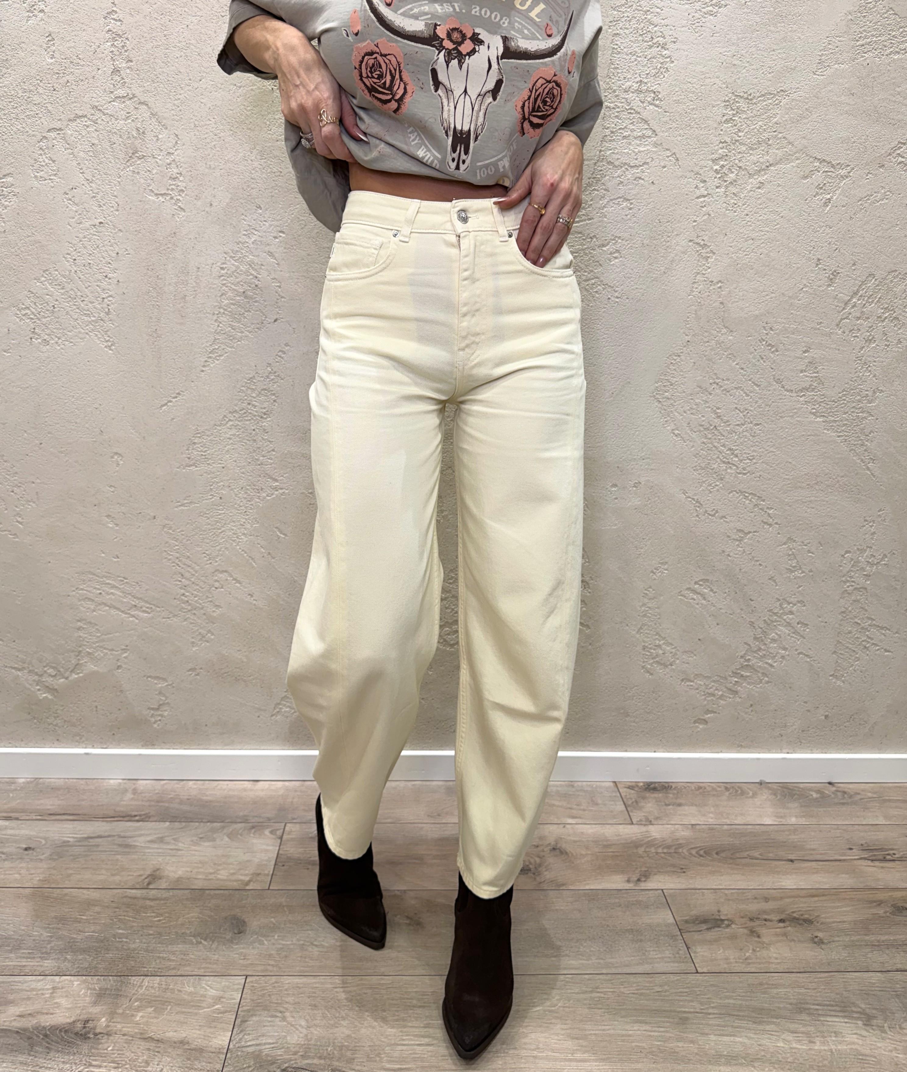 jeans modello chiara a baloon DAB5150 GIALLO PASTELLO VICOLO