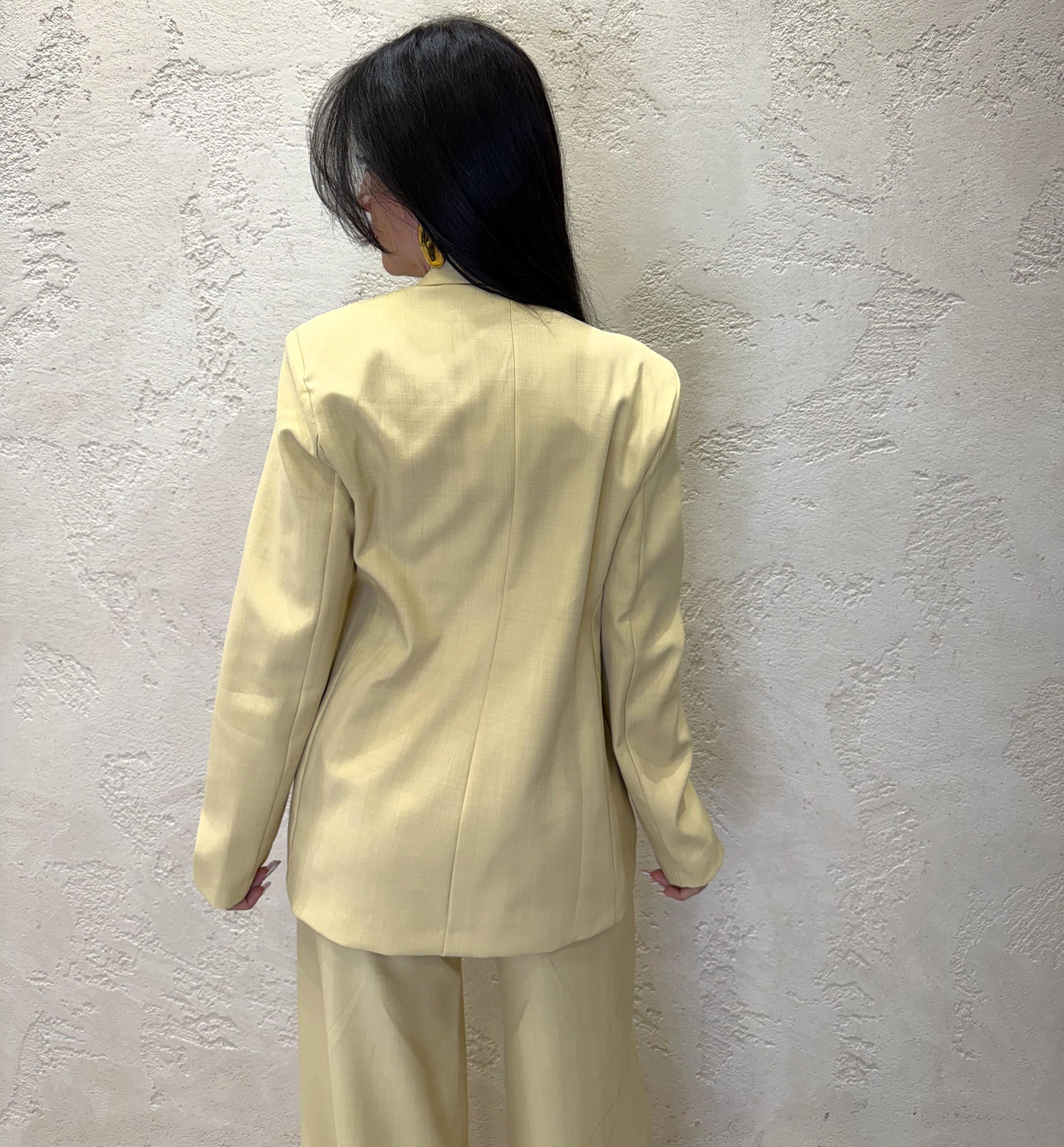 blazer con corsetto in pizzo TAB1459 GIALLO PAGLIERINO VICOLO