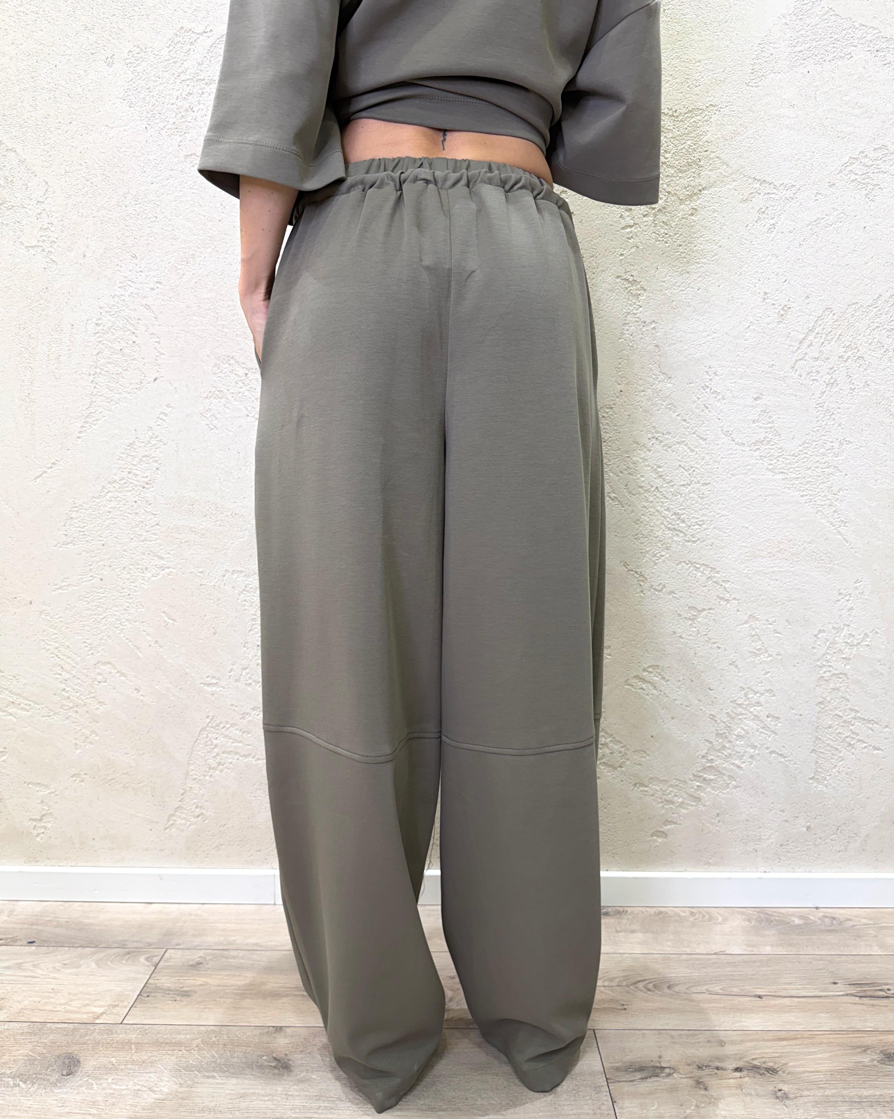 pantaloni in scuba leggera TAB1342 MILITARE VICOLO