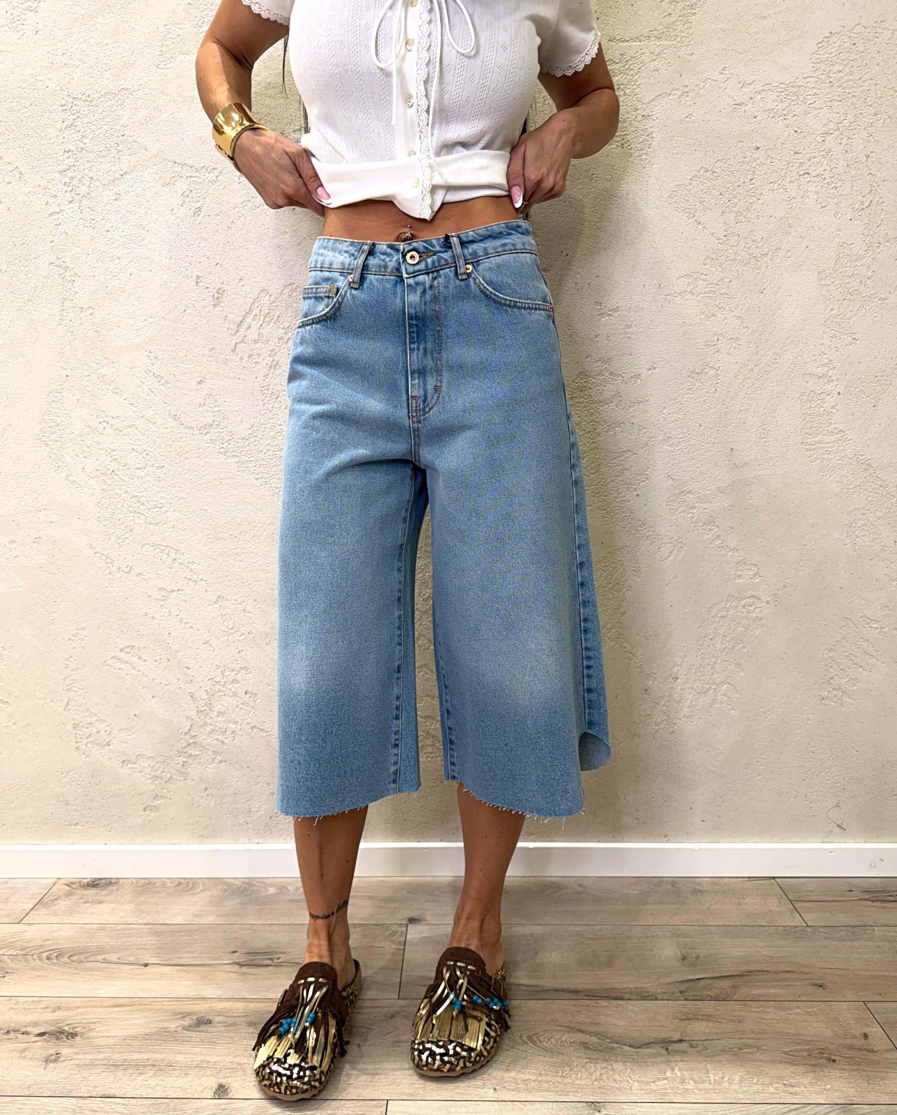 maxi bermuda vintage washed CJ12730 DENIM TENSIONE IN