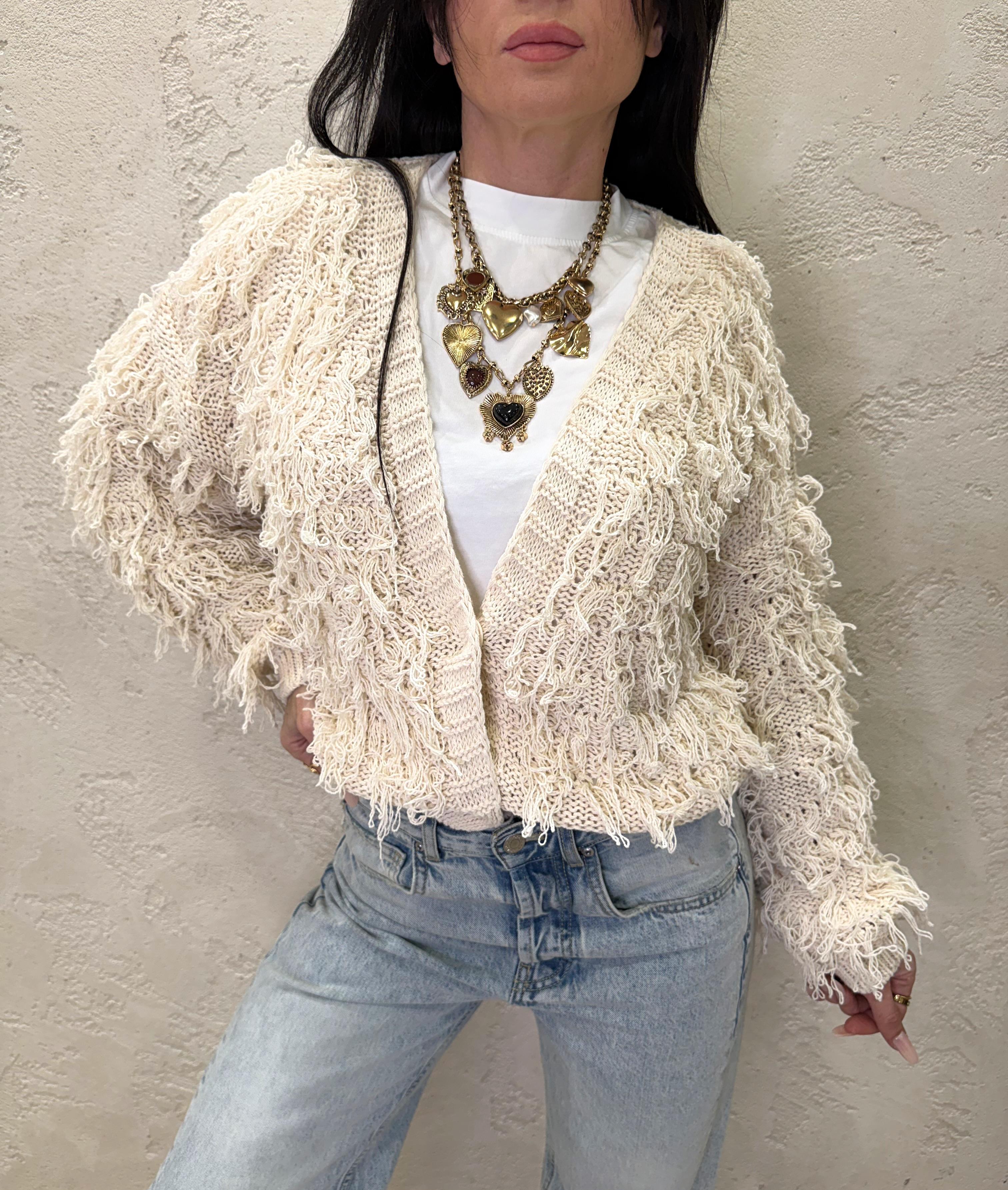 cardigan in maglia sfrangiato JIT-Q005 CALCE HAVEONE