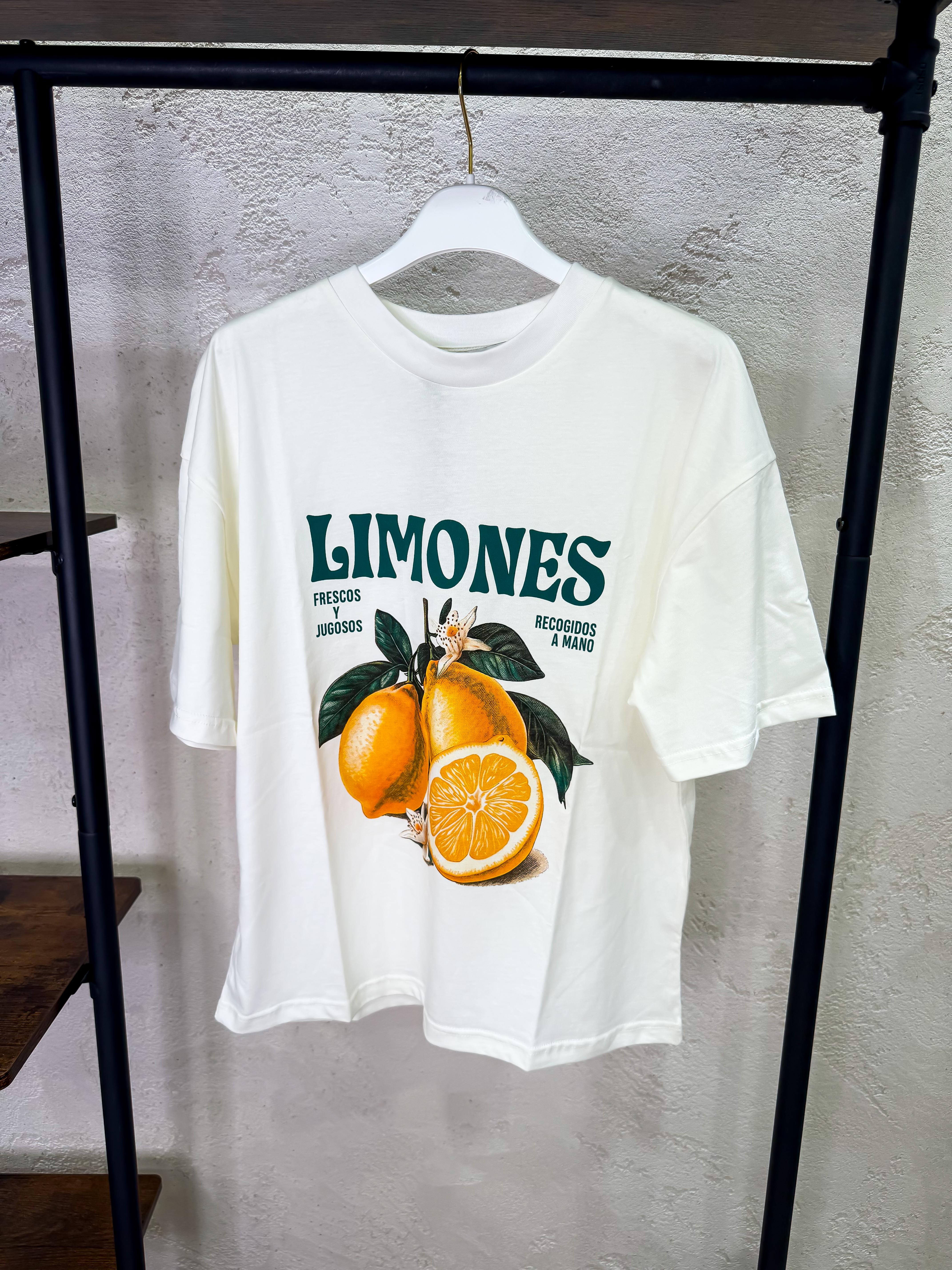 t-shirt over stampa limones TDY-Q240 BURRO HAVEONE