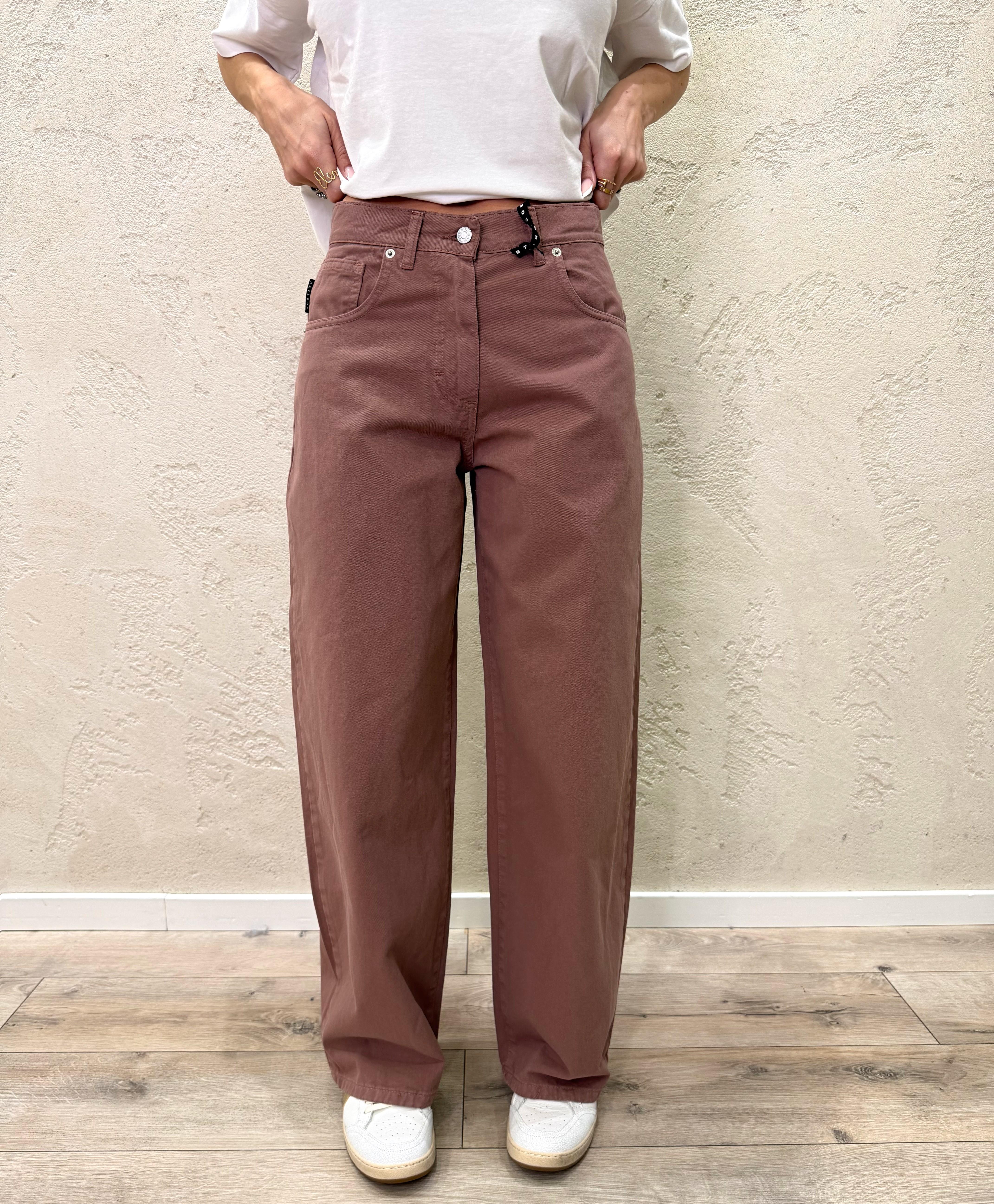jeans modello bella wide leg in tela ferma PLS-Q052 CIPOLLA HAVEONE