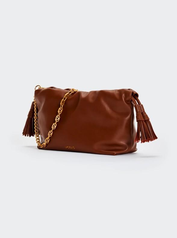 borsa tassel piccola in ecopelle XAB0035 FONDENTE VICOLO