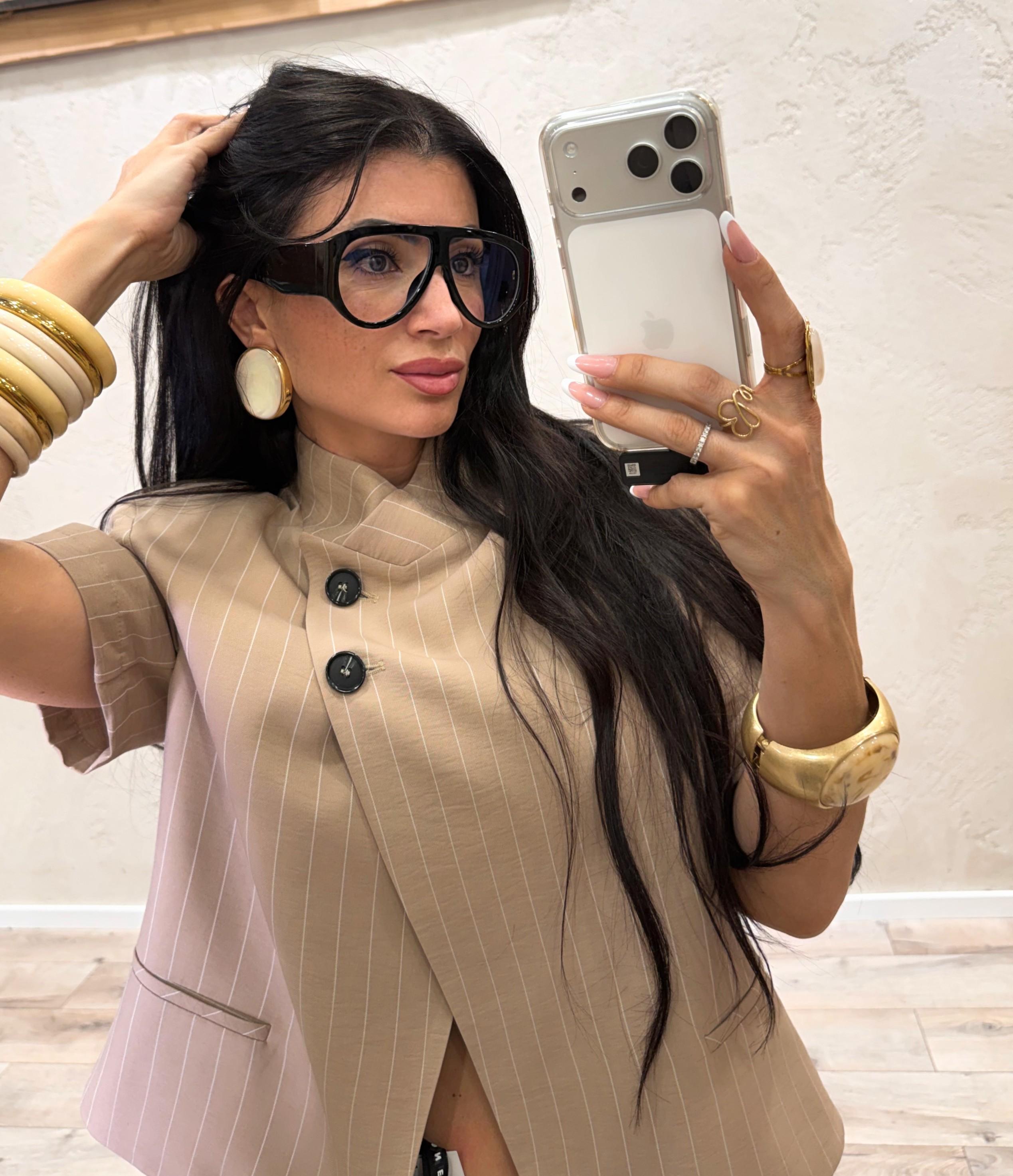 occhiale da sole modello "diva trasparent" DIVATRASPARENT NERO ELEVI