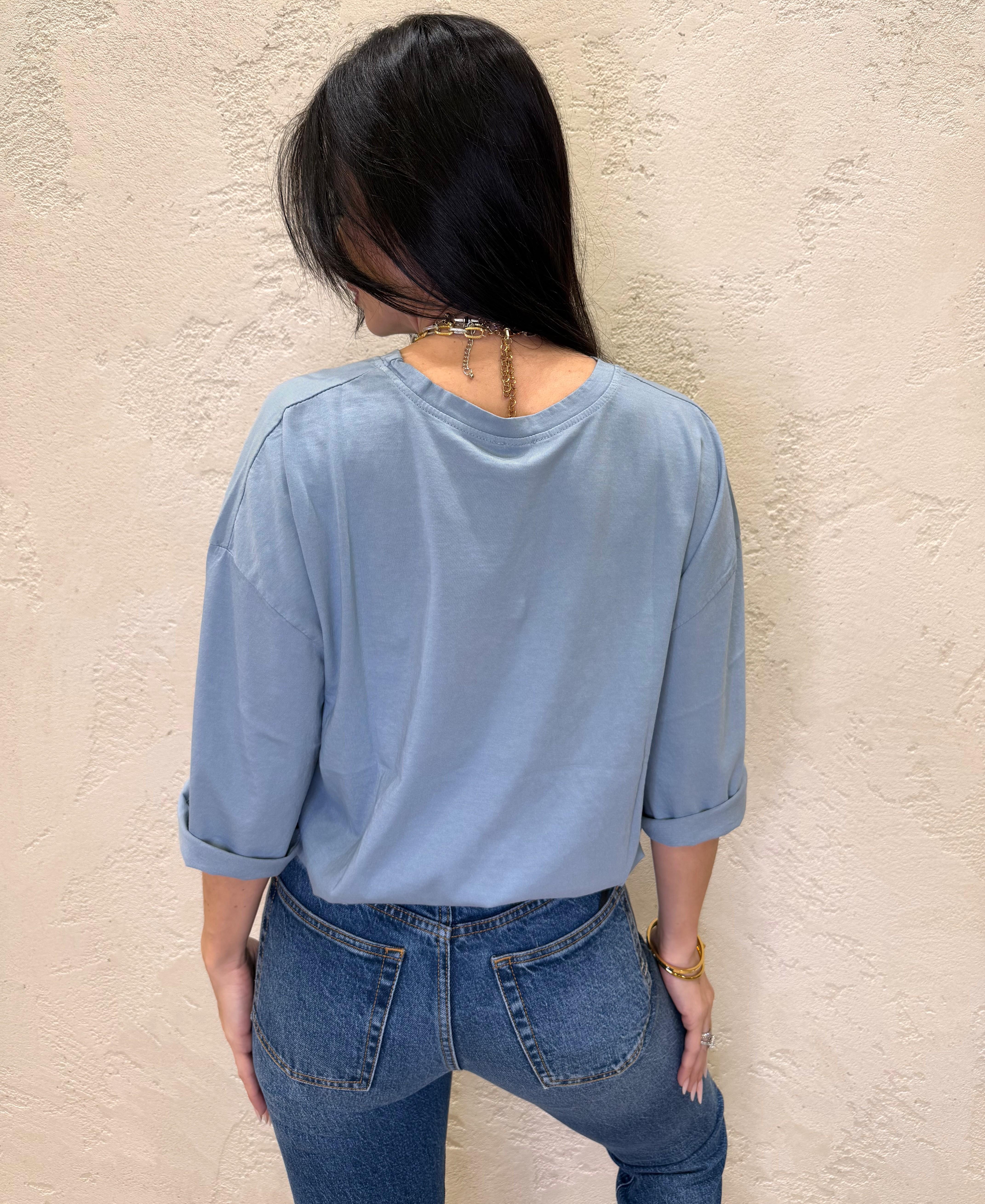 t-shirt over size basica a manica corta 2703 JEANS SUSY MIX