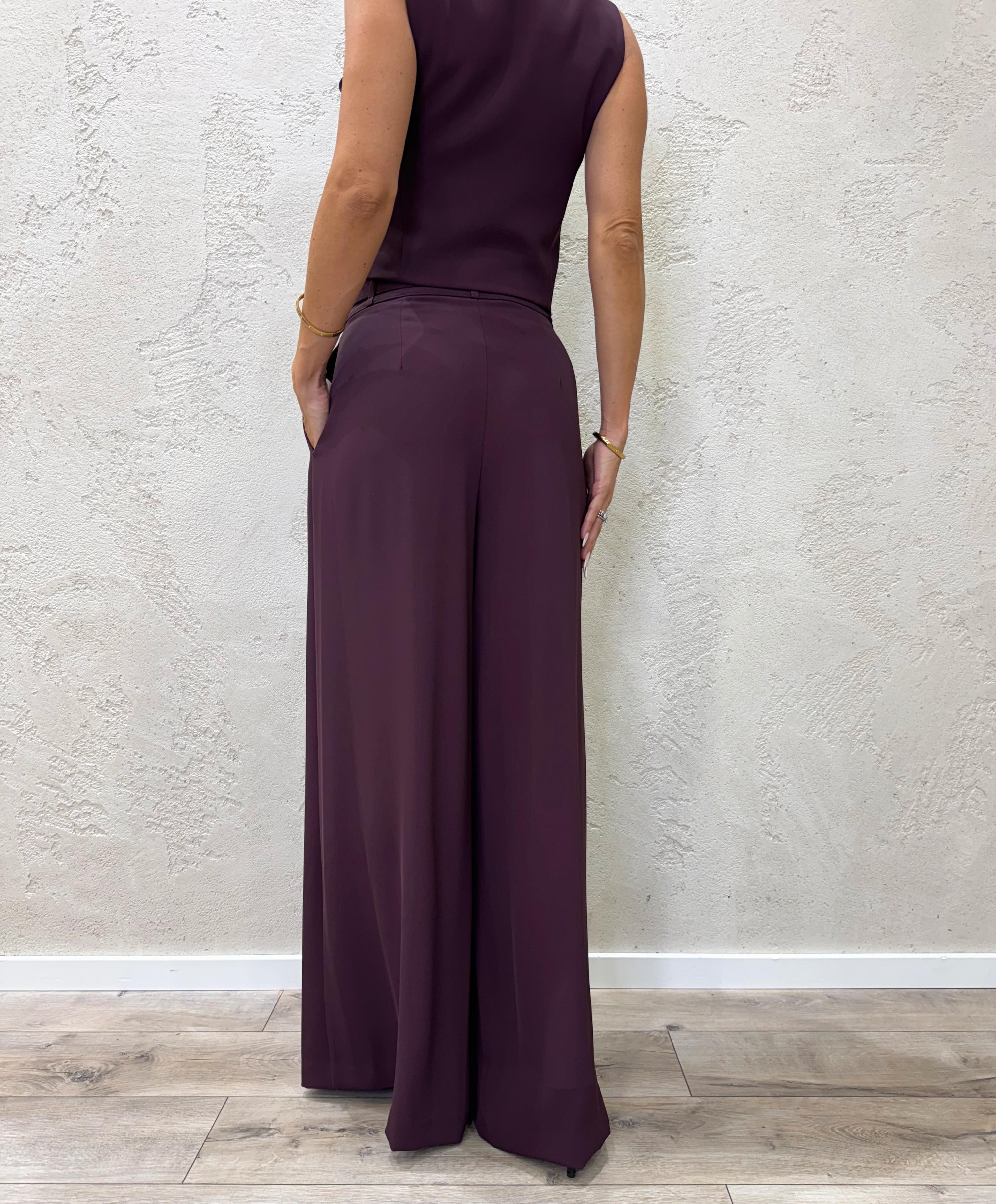 pantalone ampio con pinces PEZ3KHXC PRUGNA IMPERIAL